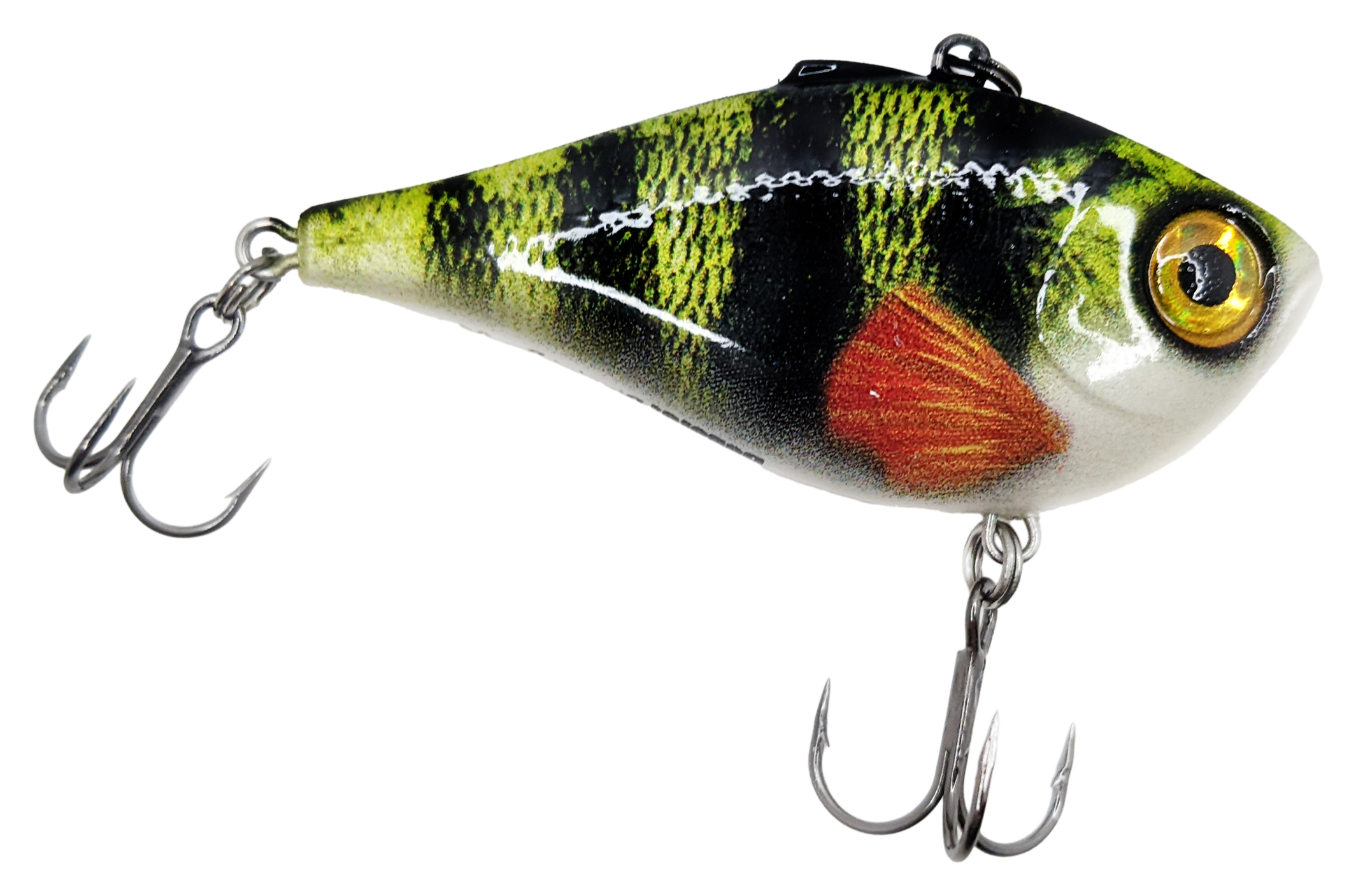 Image of "Hot Shot Customs Rapala Rippin' Rap Lipless Crankbait - Glow Perch - 2.5"" - 1/2oz"