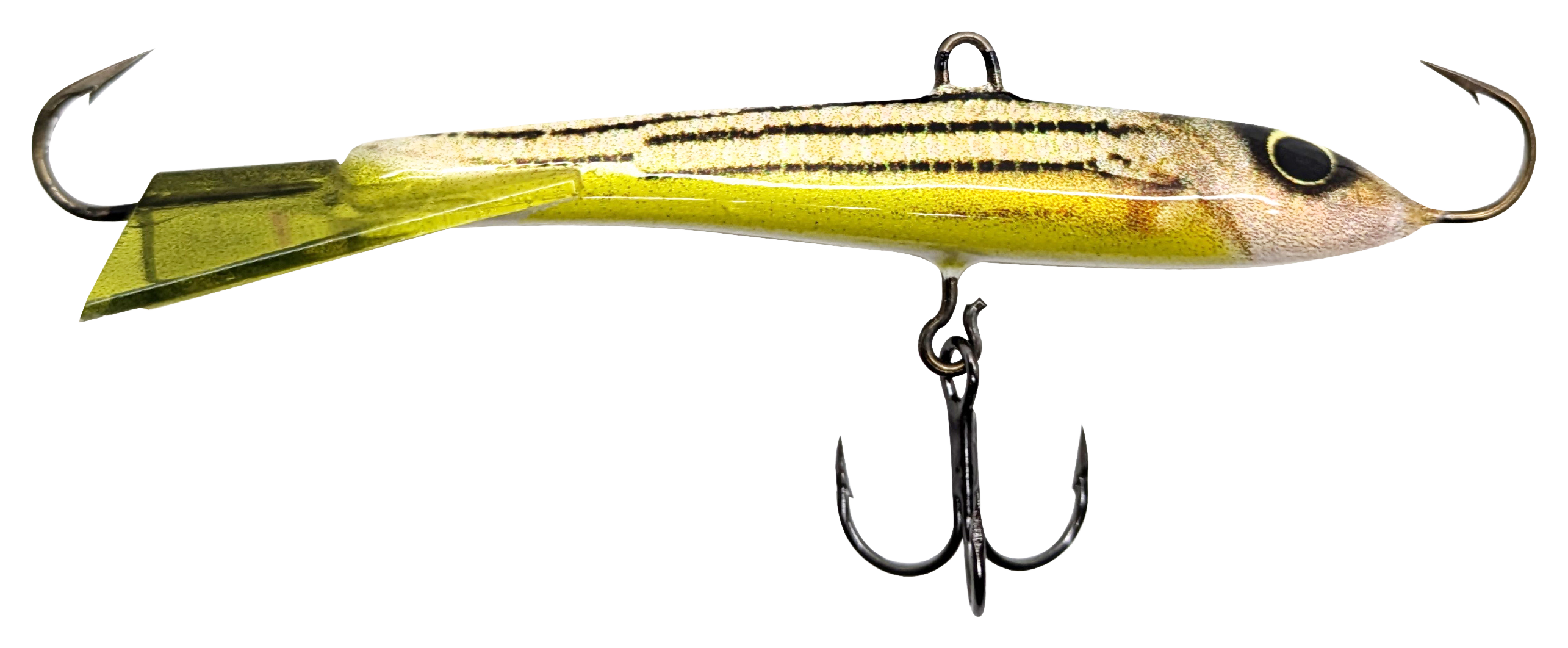 Image of "Hot Shot Customs Rapala Jigging Rap - Yellow Bass - 3.5"""