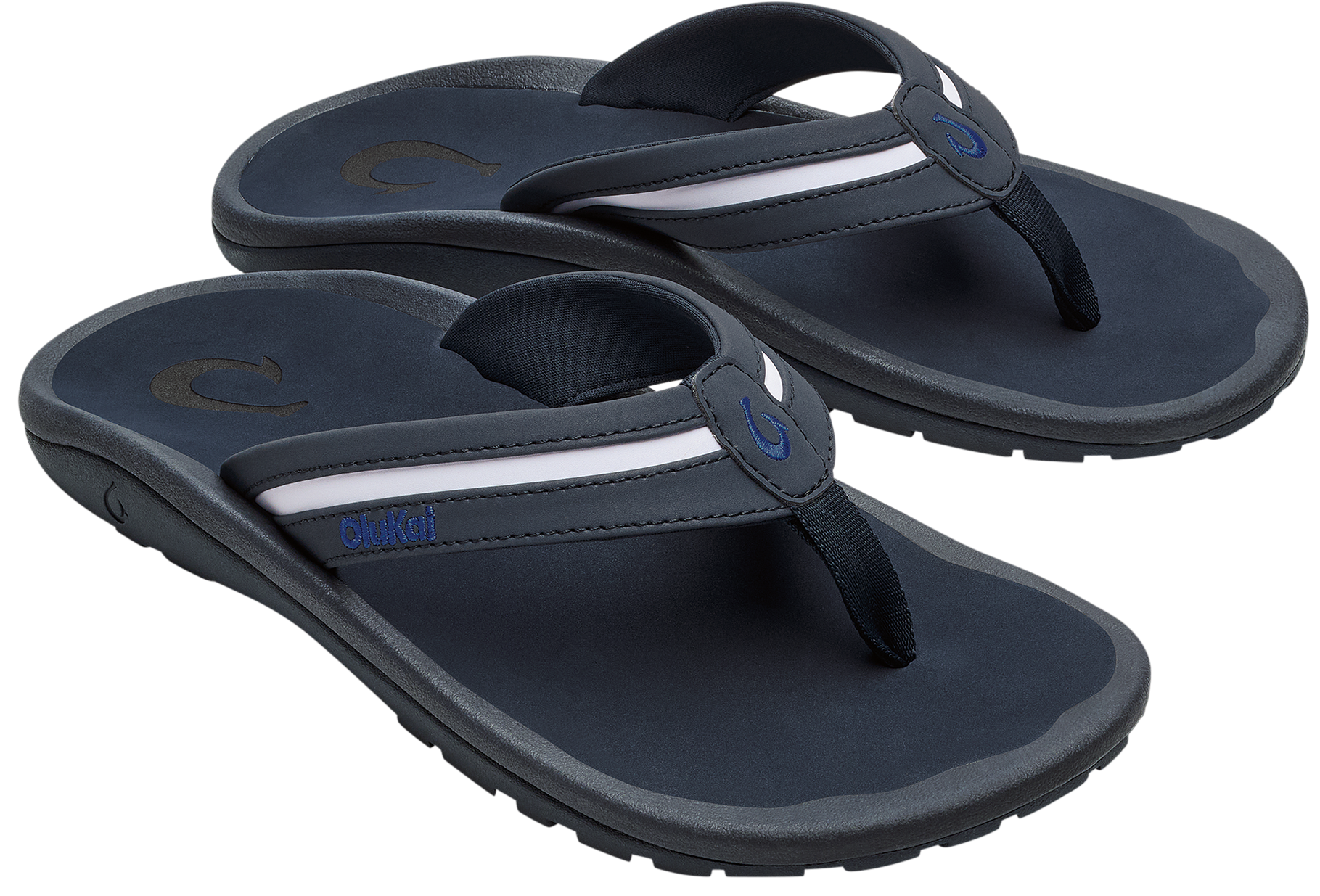 Image of OluKai 'Ohana Palua Sandals for Men - Mood Indigo/Pale Ocean