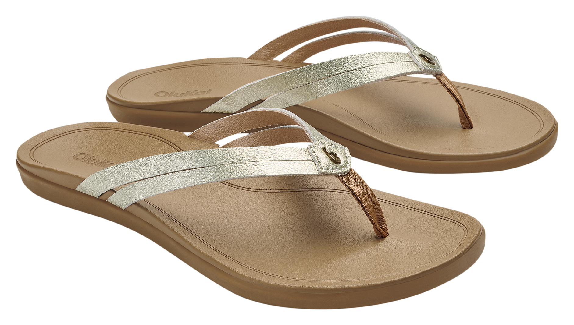 Image of OluKai Ho'opio Hui Sandals for Women - Bubbly/Sahara