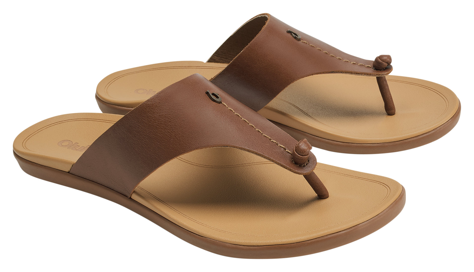 Image of OluKai Ho'opio Mele Sandals for Women - Toffee/Warm Sand