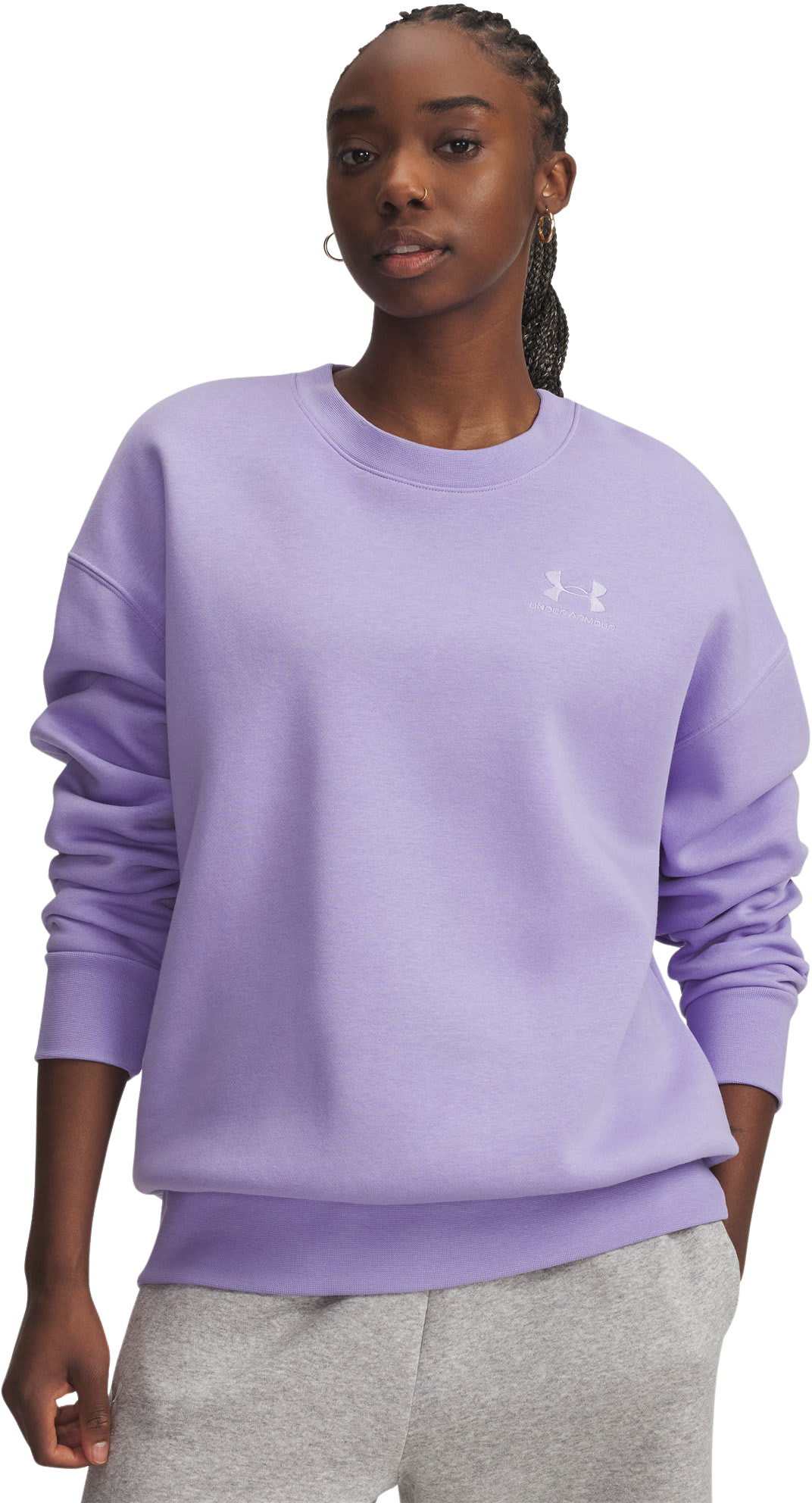 Image of Under Armour Icon Fleece Oversized Crew - Transparent/Transparent - XL