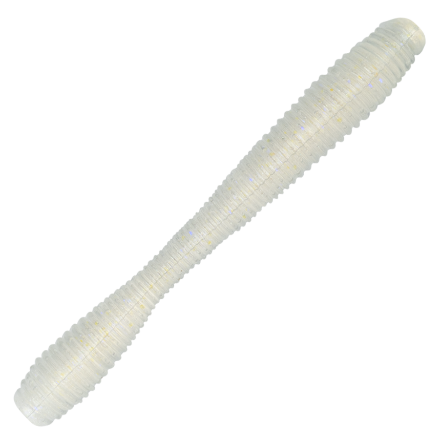 Image of "6th Sense Fishing Bounce Worm - Ghost Ice Minnow - 3"""