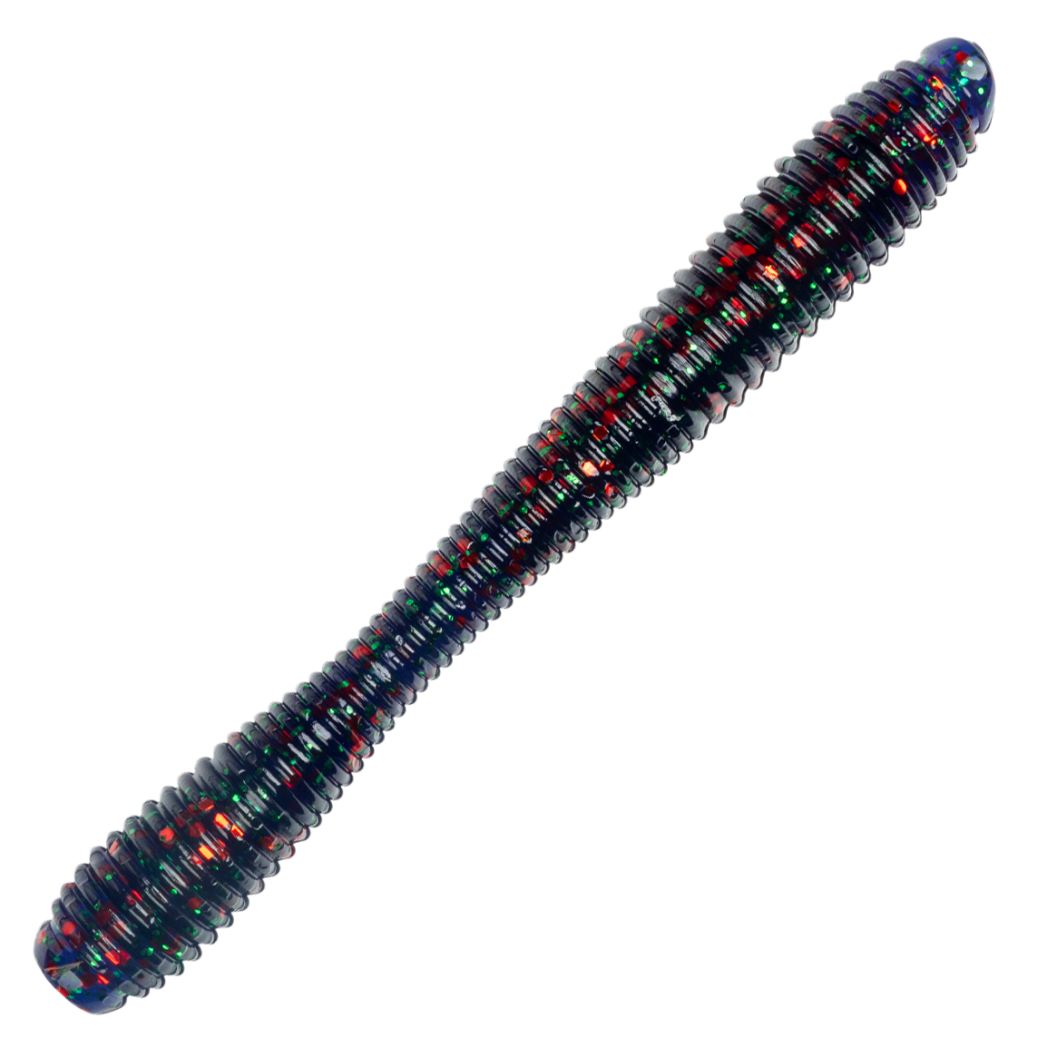 Image of "6th Sense Fishing Bounce Worm - Junebug Red - 3.8"""
