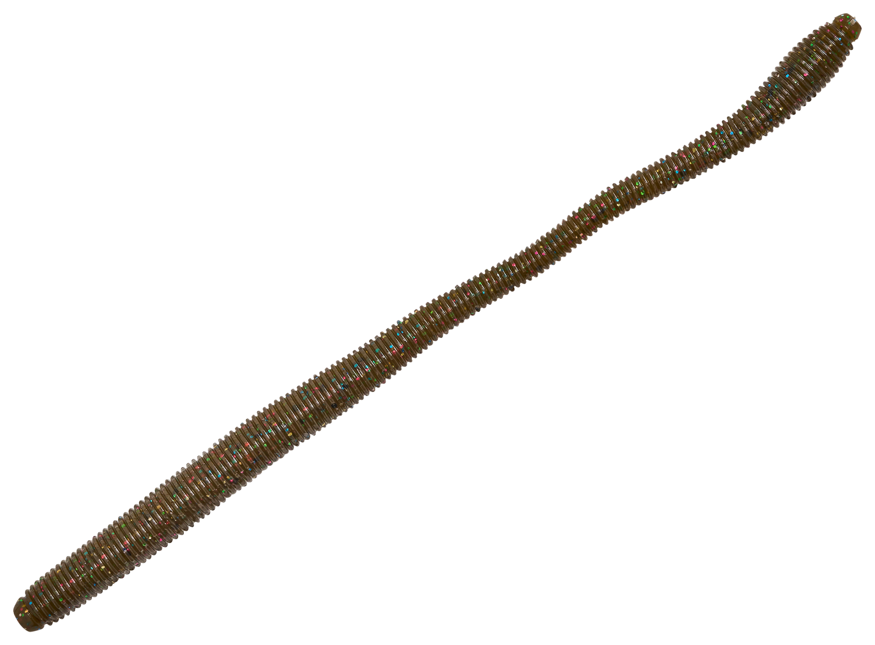 Image of "6th Sense Fishing Bounce Worm - Green Pumpkin Juice - 3.8"""