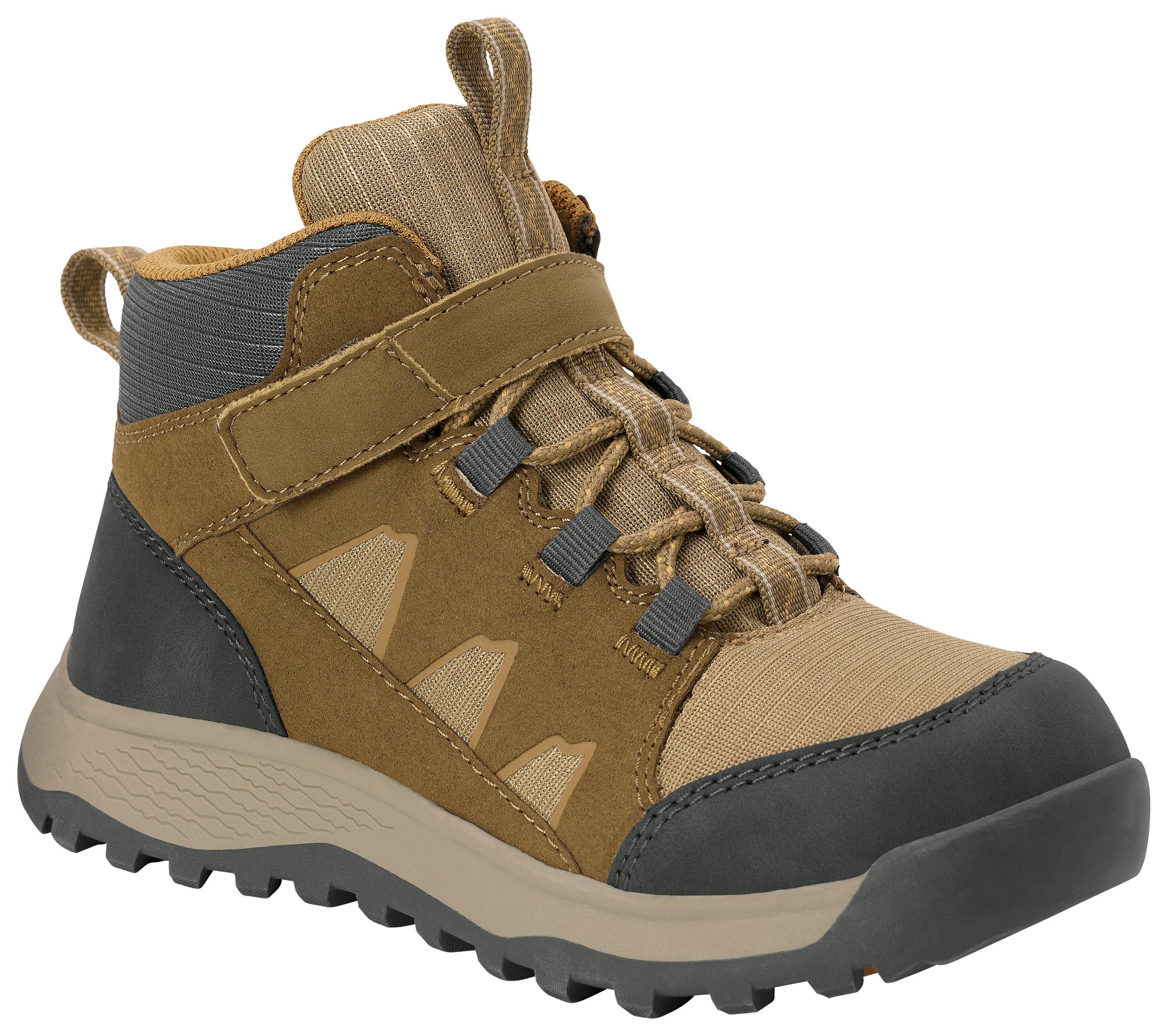 Image of Bass Pro Shops Big Kids Peak Mid Strap Hiking Boots for Kids