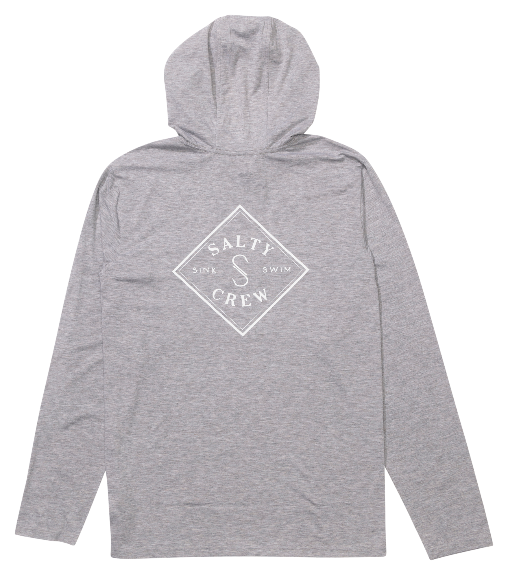 Image of Salty Crew Tippet Pocket UV Long-Sleeve Hoodie for Men - Quarry