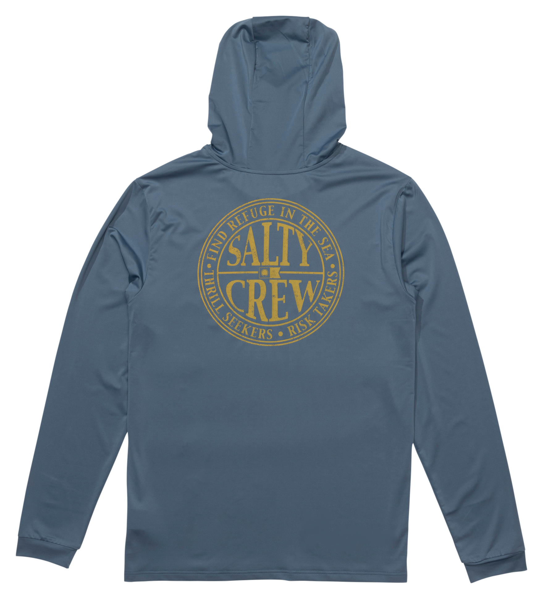 Image of Salty Crew Global Hooded Long-Sleeve Sunshirt - Pilot Blue
