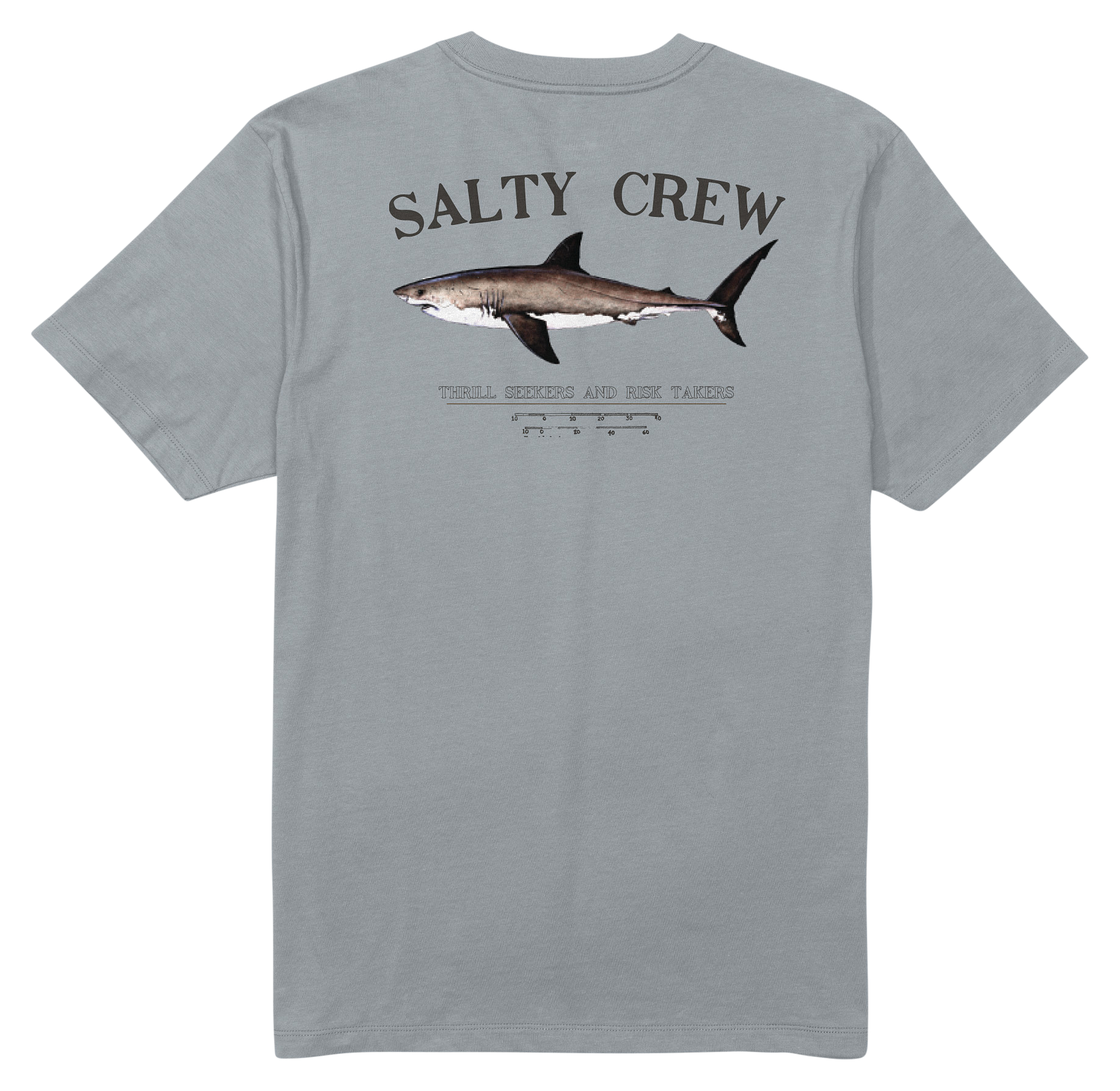 Image of Salty Crew Premium Bruce Shark Graphic Short-Sleeve T-Shirt for Men - Quarry