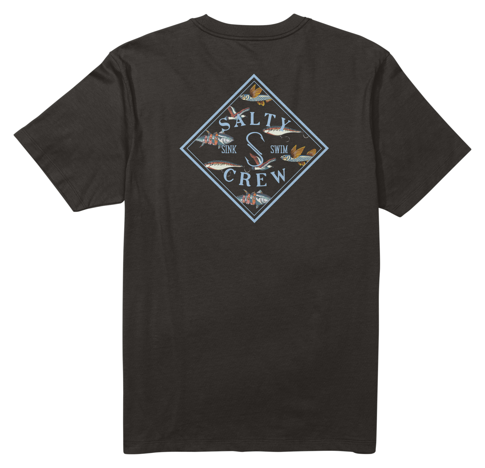 Image of Salty Crew Tippet Lure Fill Short-Sleeve T-Shirt - Black - S