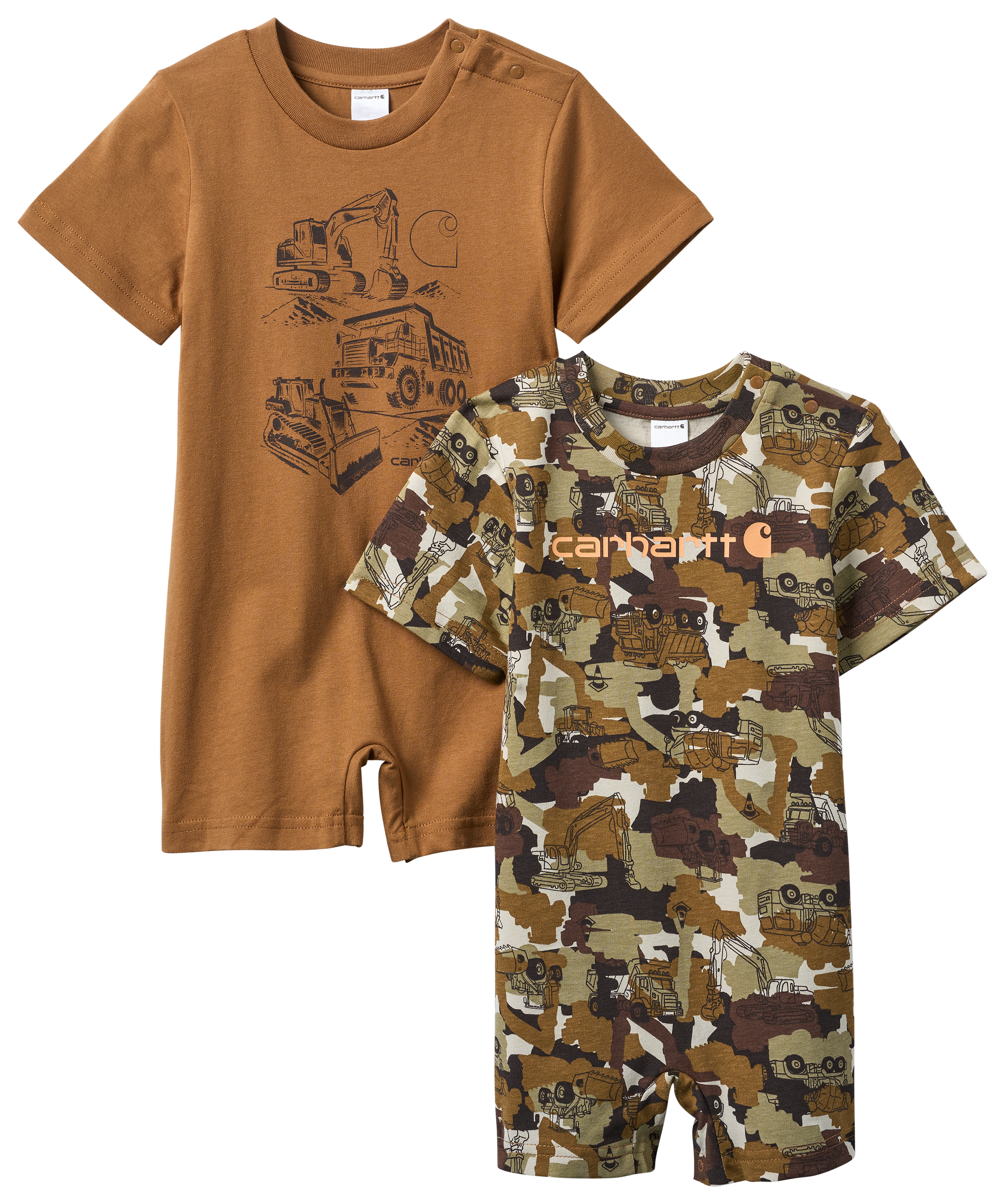 CARHARTT Construction Short-Sleeve Romper 2-Piece Set for Babies