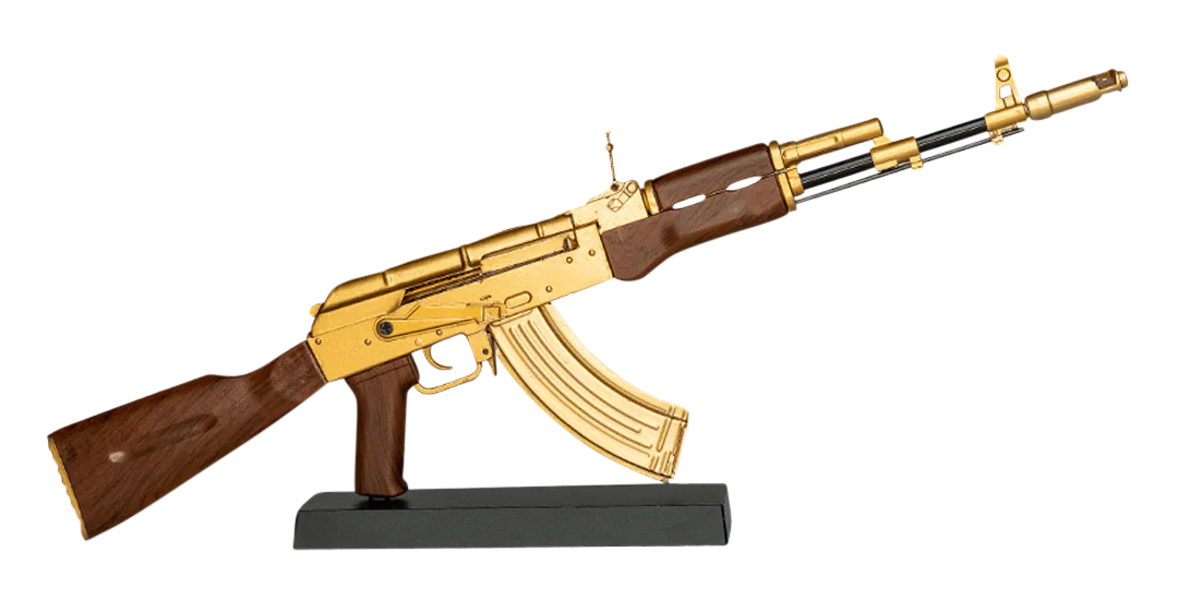 Image of GoatGuns Miniature AK-47 Goldilocked Diecast Gun Model