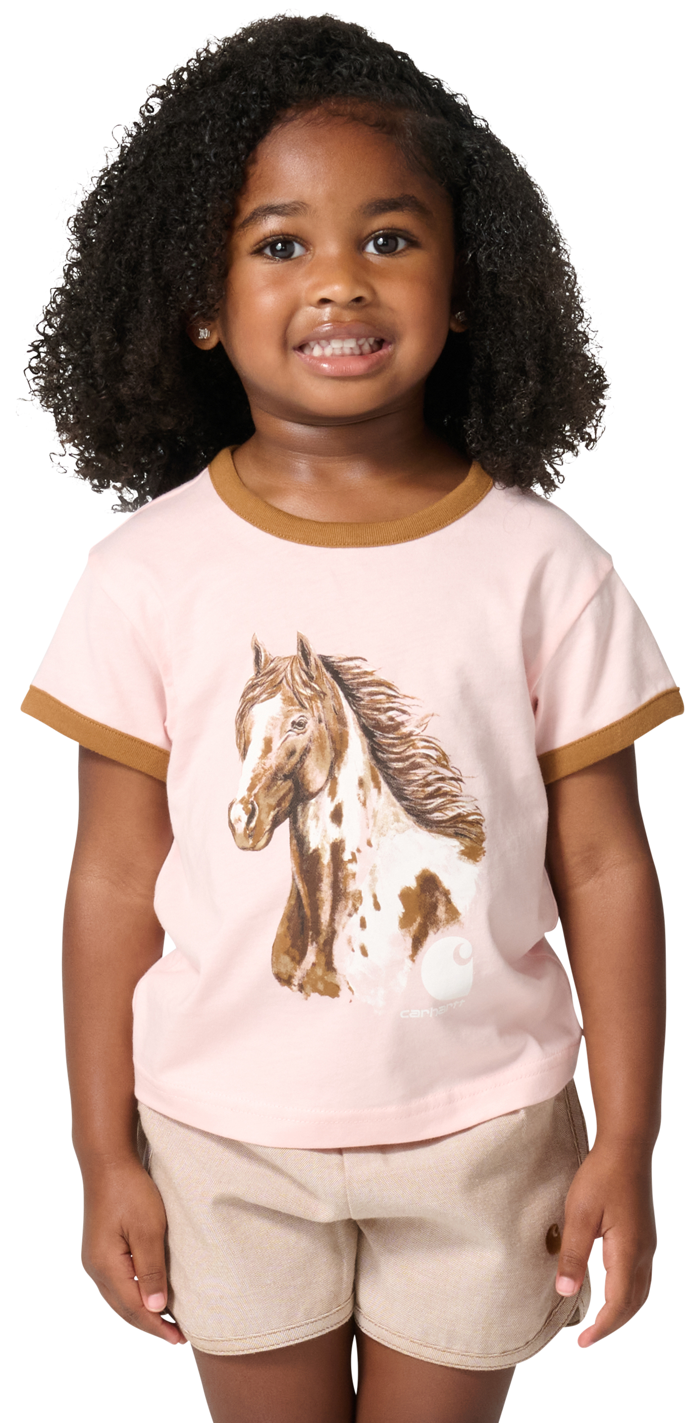 Image of Carhartt Mare Ringer Short-Sleeve T-Shirt for Toddlers - Rose Quartz