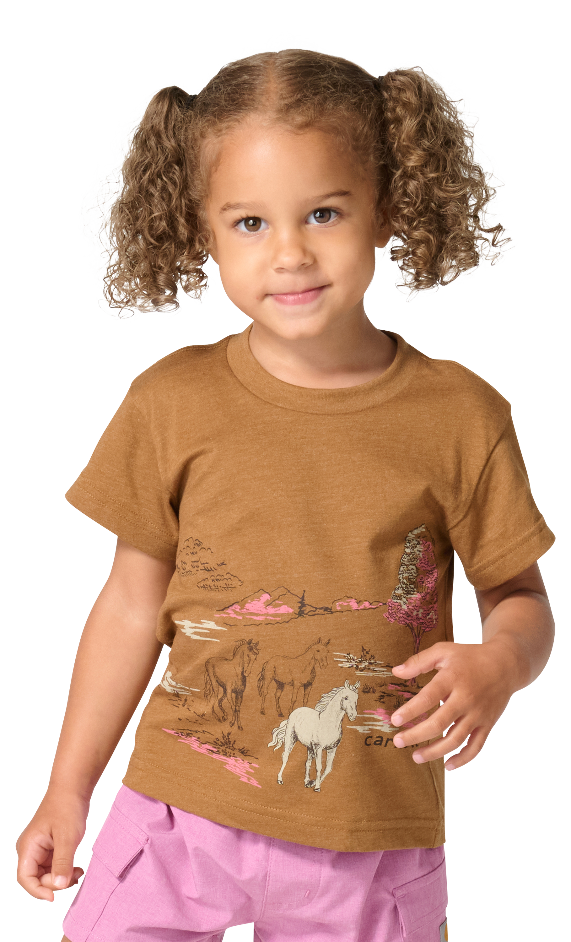 Image of Carhartt Wild Horses Short-Sleeve T-Shirt for Toddlers - Carhartt Brown