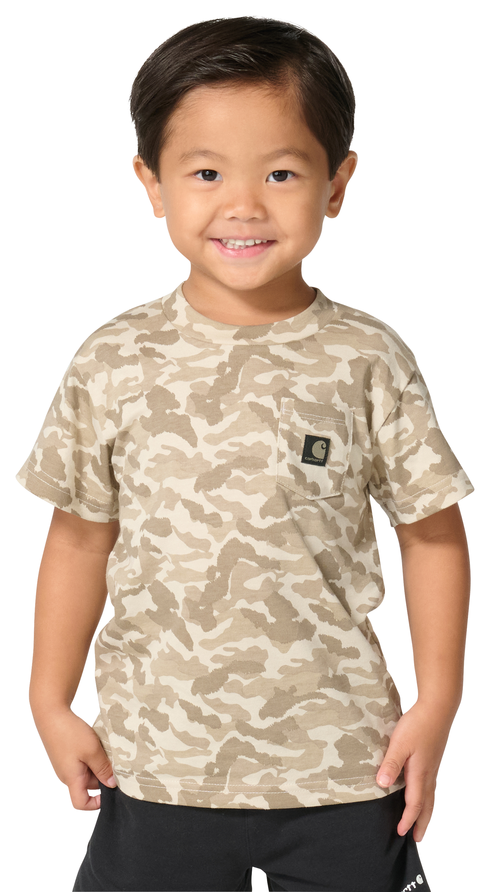 Image of Carhartt Camo Short-Sleeve Pocket T-Shirt for Toddlers - Brown Camo