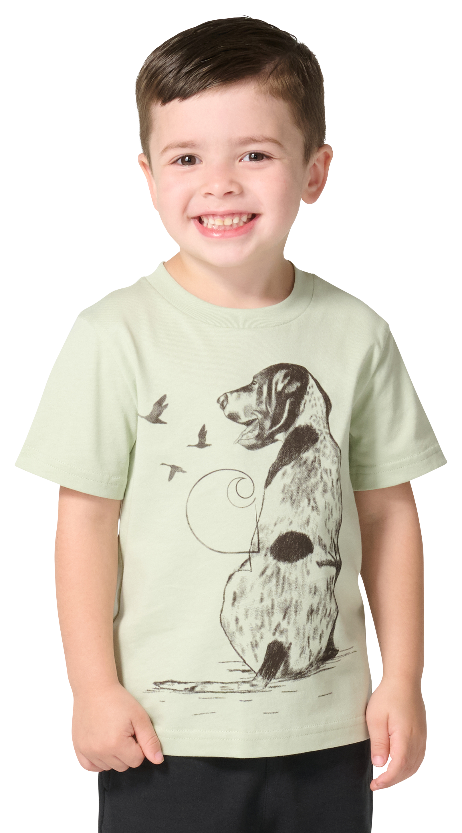 Image of Carhartt Dog Graphic Short-Sleeve T-Shirt for Toddlers - Sea Foam