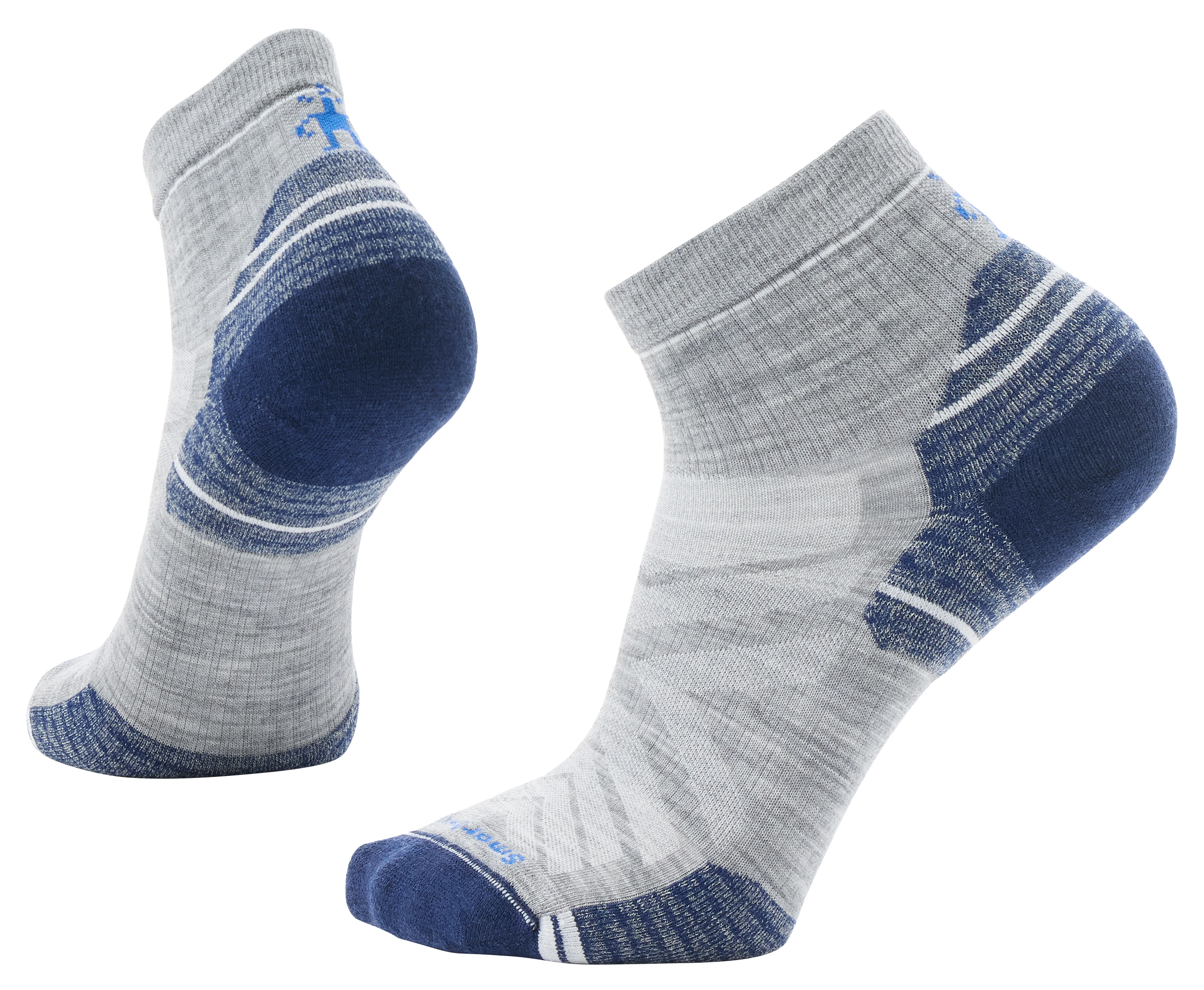 Image of Smartwool Hike Targeted-Cushion Hiking Ankle Socks for Men - Light Gray