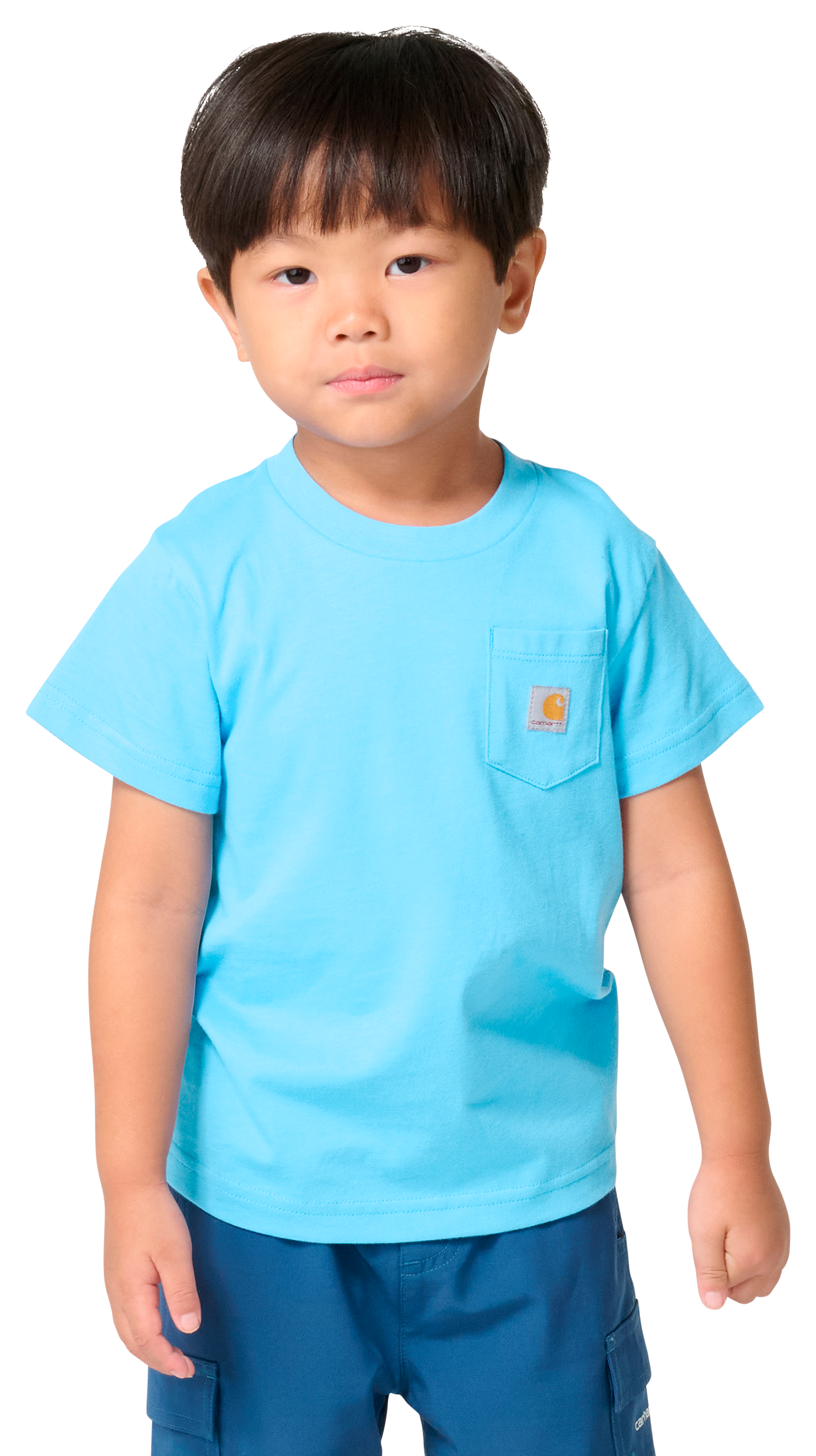 Image of Carhartt All-Cotton Short-Sleeve Pocket T-Shirt for Toddlers - Baltic Sea