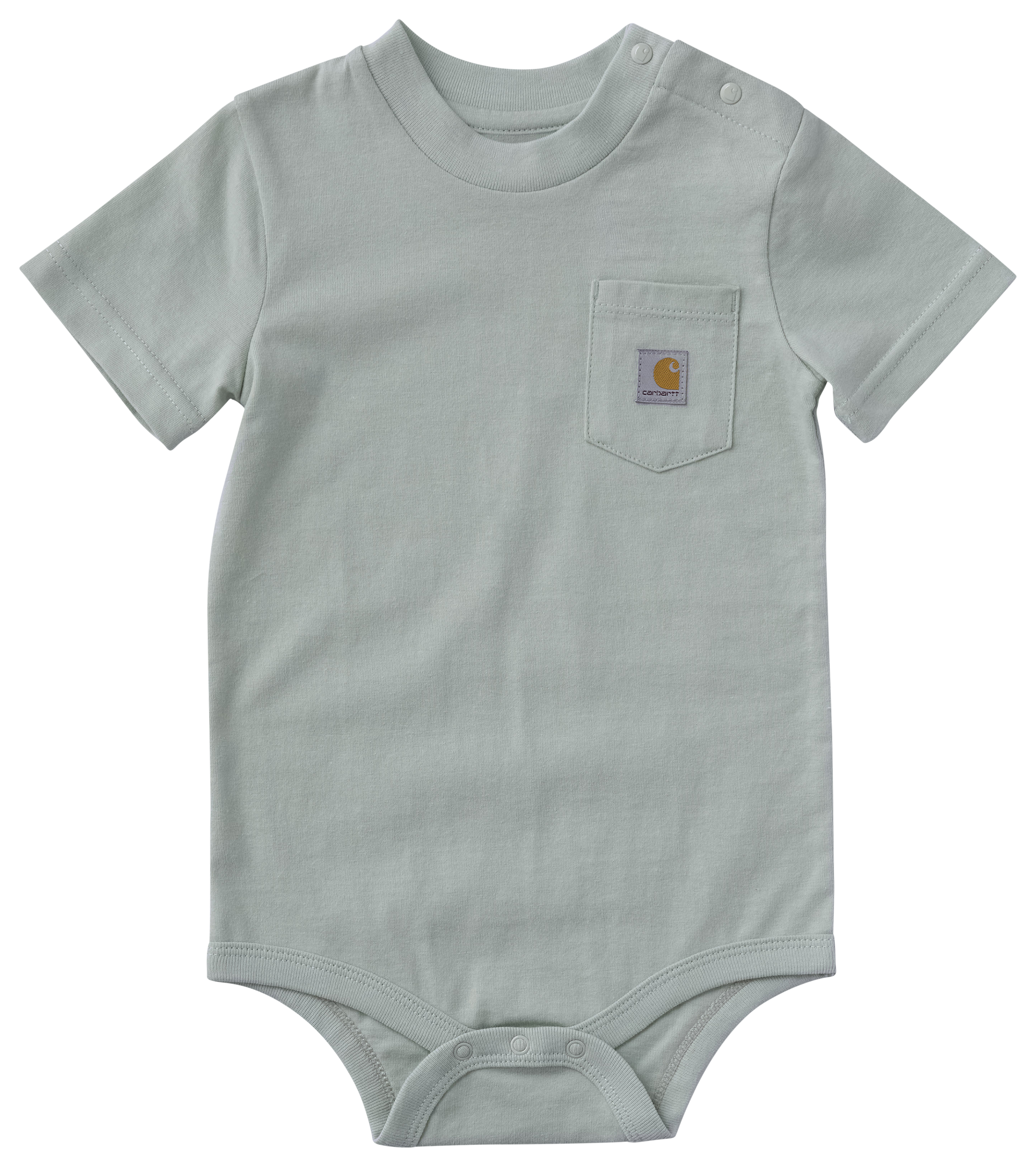 Image of Carhartt Short-Sleeve Pocket Bodysuit for Babies - Sea Foam
