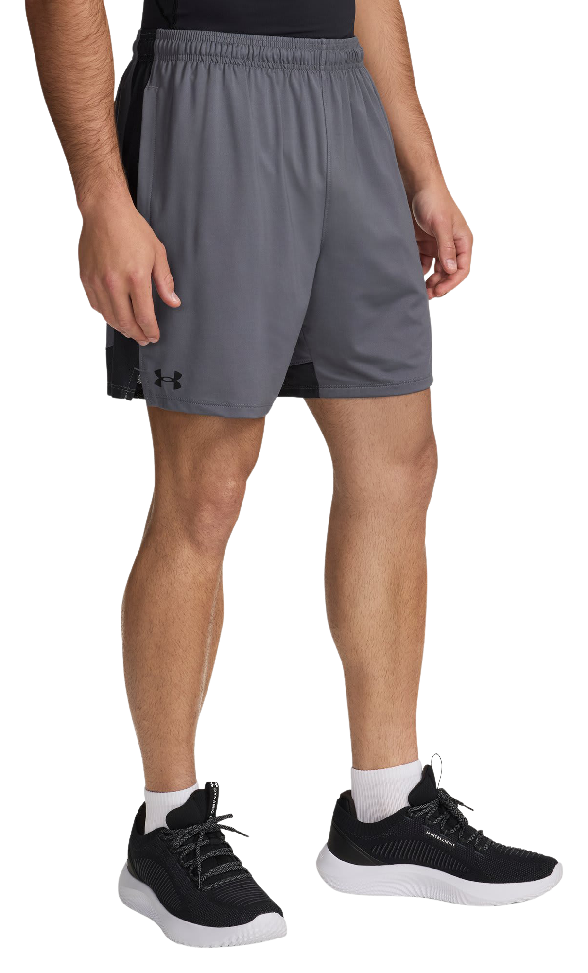 Image of "Under Armour UA Tech Vent 7"" Shorts - Castlerock/Black - 3XL"