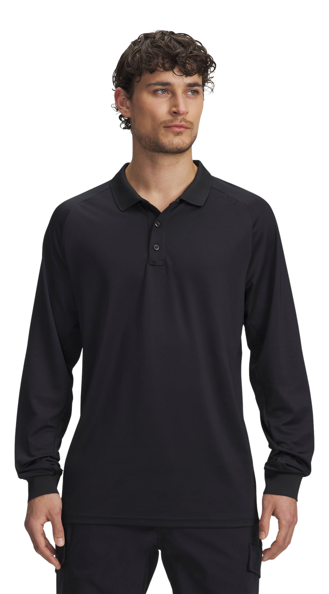 Image of Under Armour Tactical Performance Long-Sleeve Polo - Black - SM