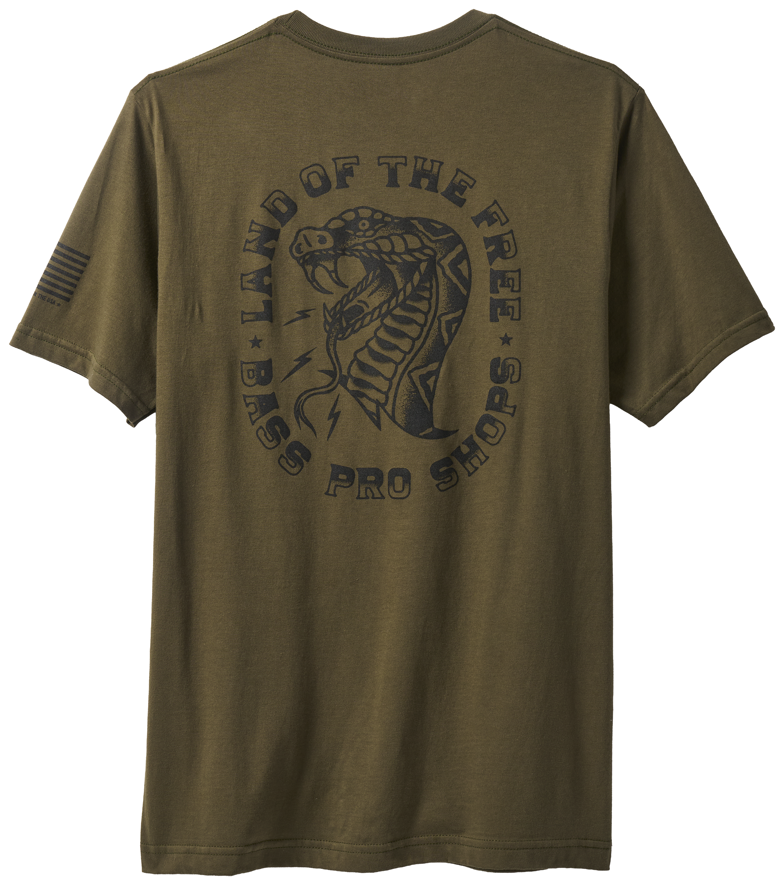 Image of Land of the Free Slither Graphic Short-Sleeve T-Shirt - Military Green
