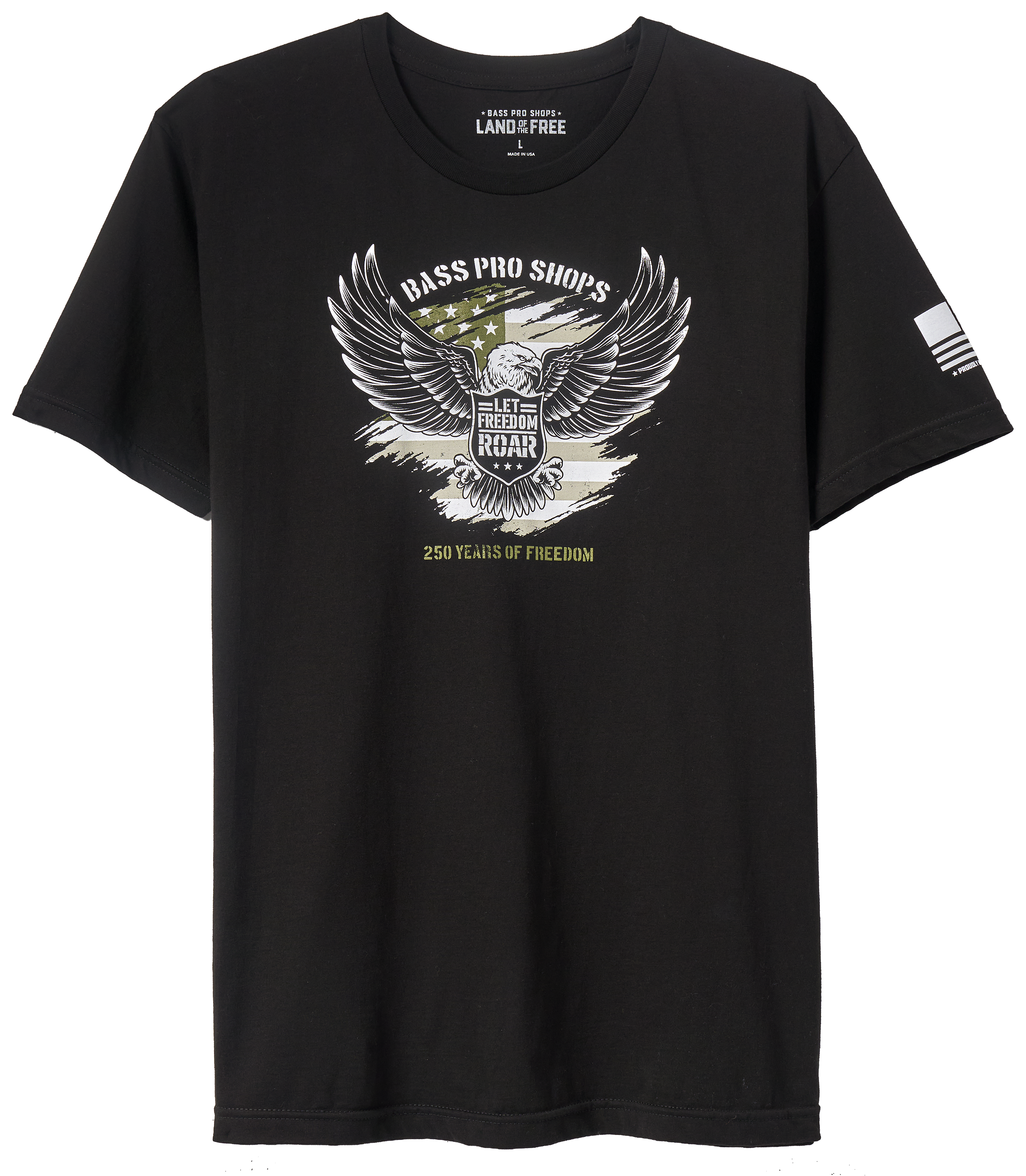 Image of Land of the Free 250 Years Short-Sleeve T-Shirt - Black