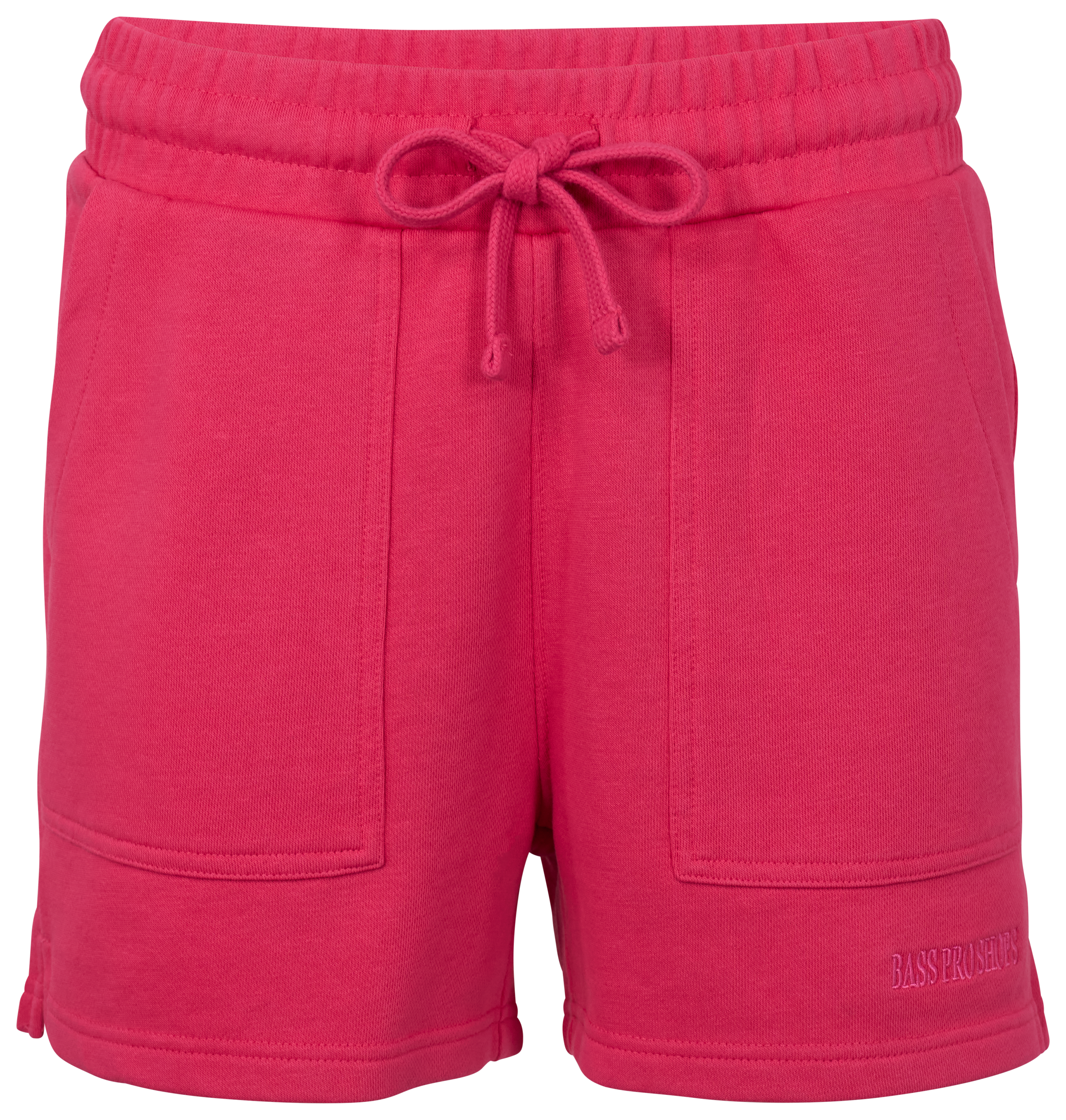 Image of Bass Pro Shops Embroidered Terry Shorts - Fuchsia Rose