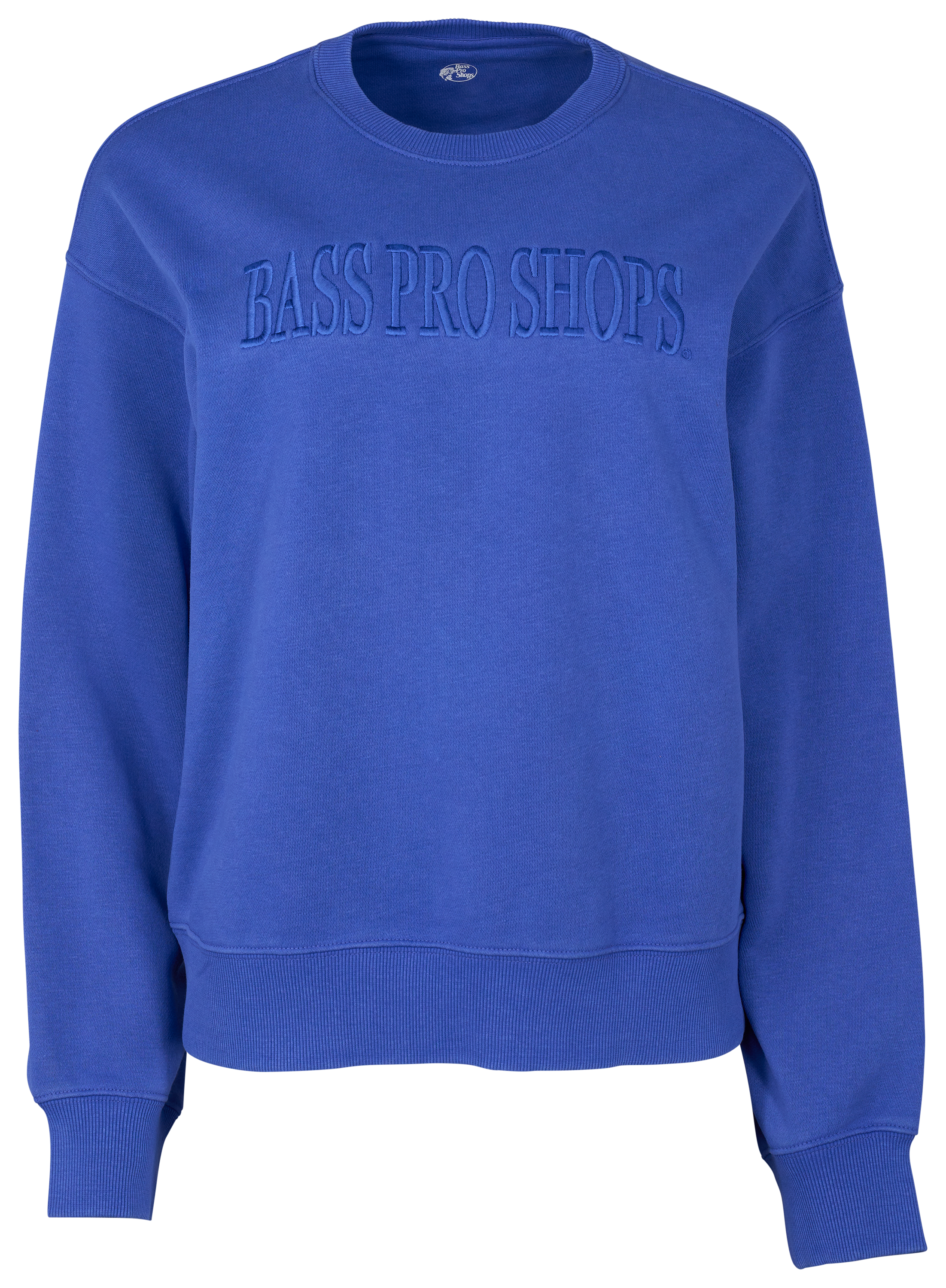 Image of Bass Pro Shops Embroidered Crew-Neck Sweatshirt - Dazzling Blue