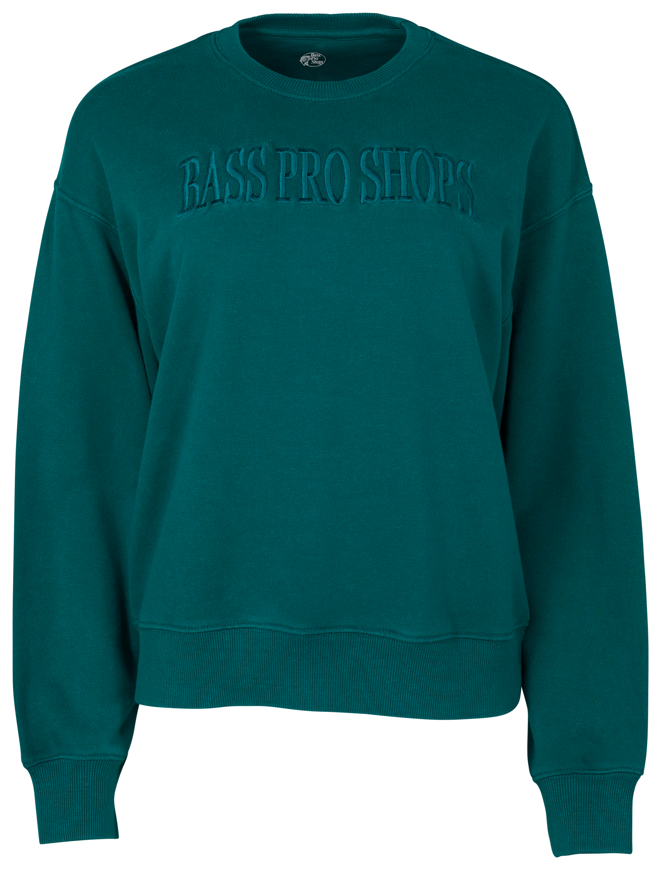 Image of Bass Pro Shops Embroidered Crew-Neck Sweatshirt - Everglade