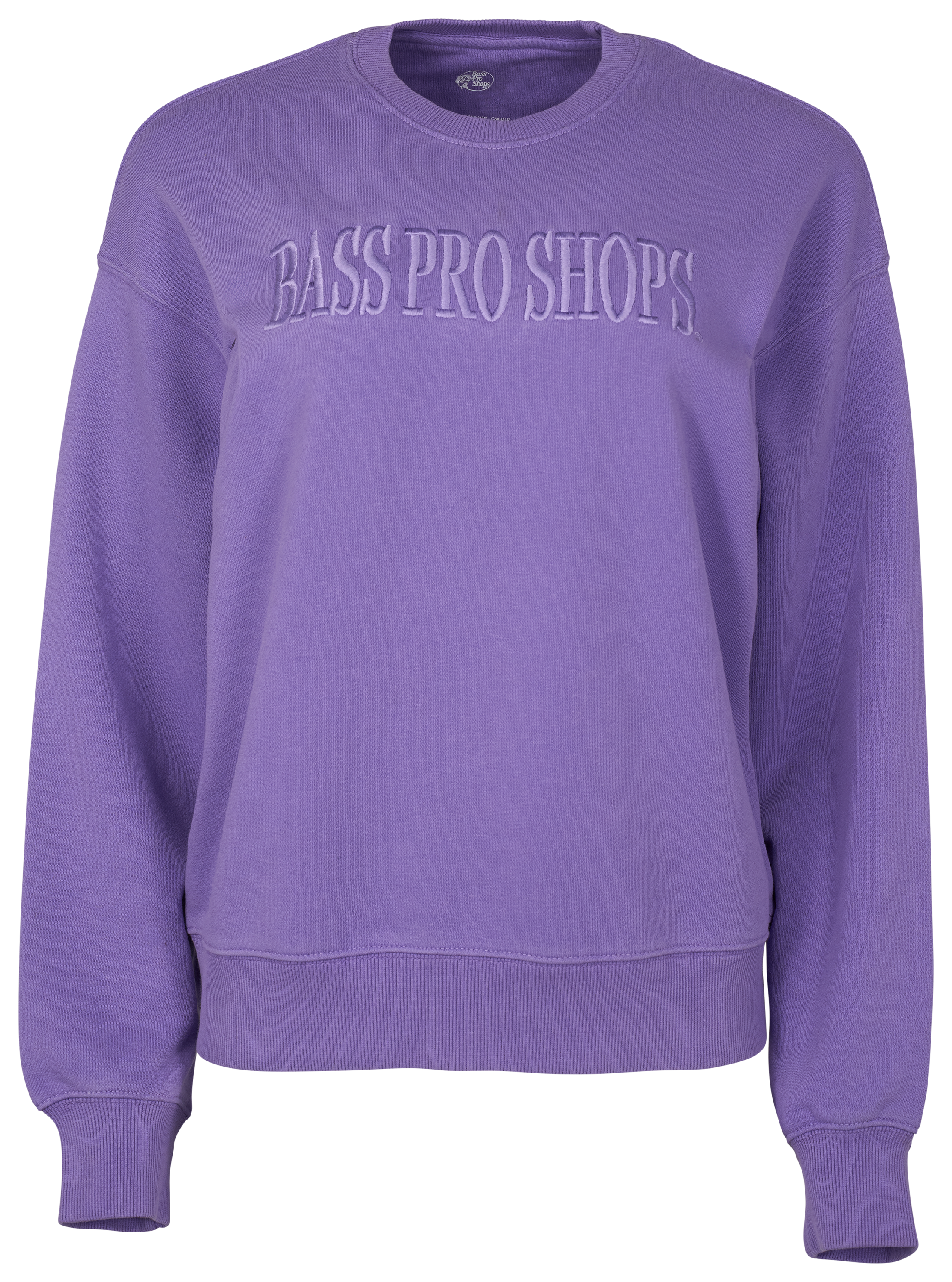 Image of Bass Pro Shops Embroidered Crew-Neck Sweatshirt - Paisley Purple