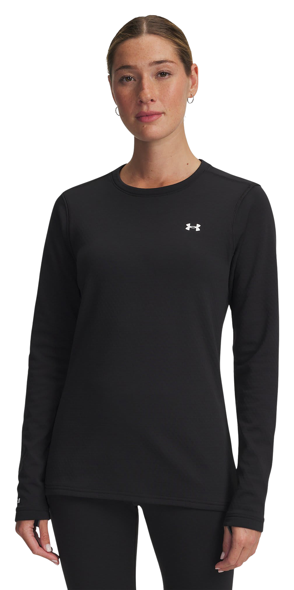 Image of Under Armour Base 3.0 All-Season Base-Layer Crew - Black/White - MD