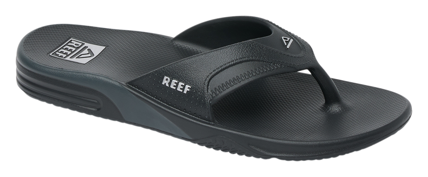 Image of Reef Fanning H2O Sandals for Men - Black/Silver