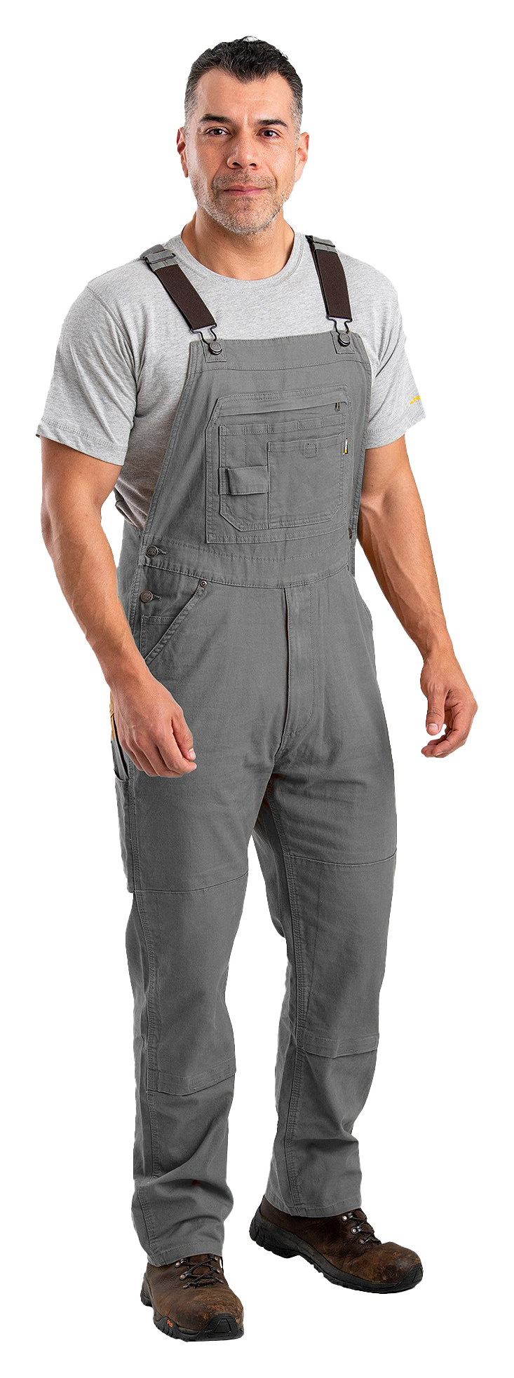 Image of Berne Highland Flex Unlined Duck Bib Overalls - Slate
