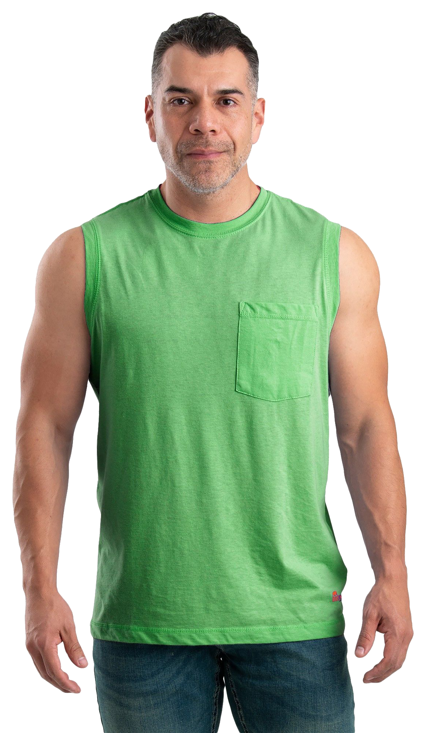 Image of Berne Performance Sleeveless Pocket T-Shirt - Lime