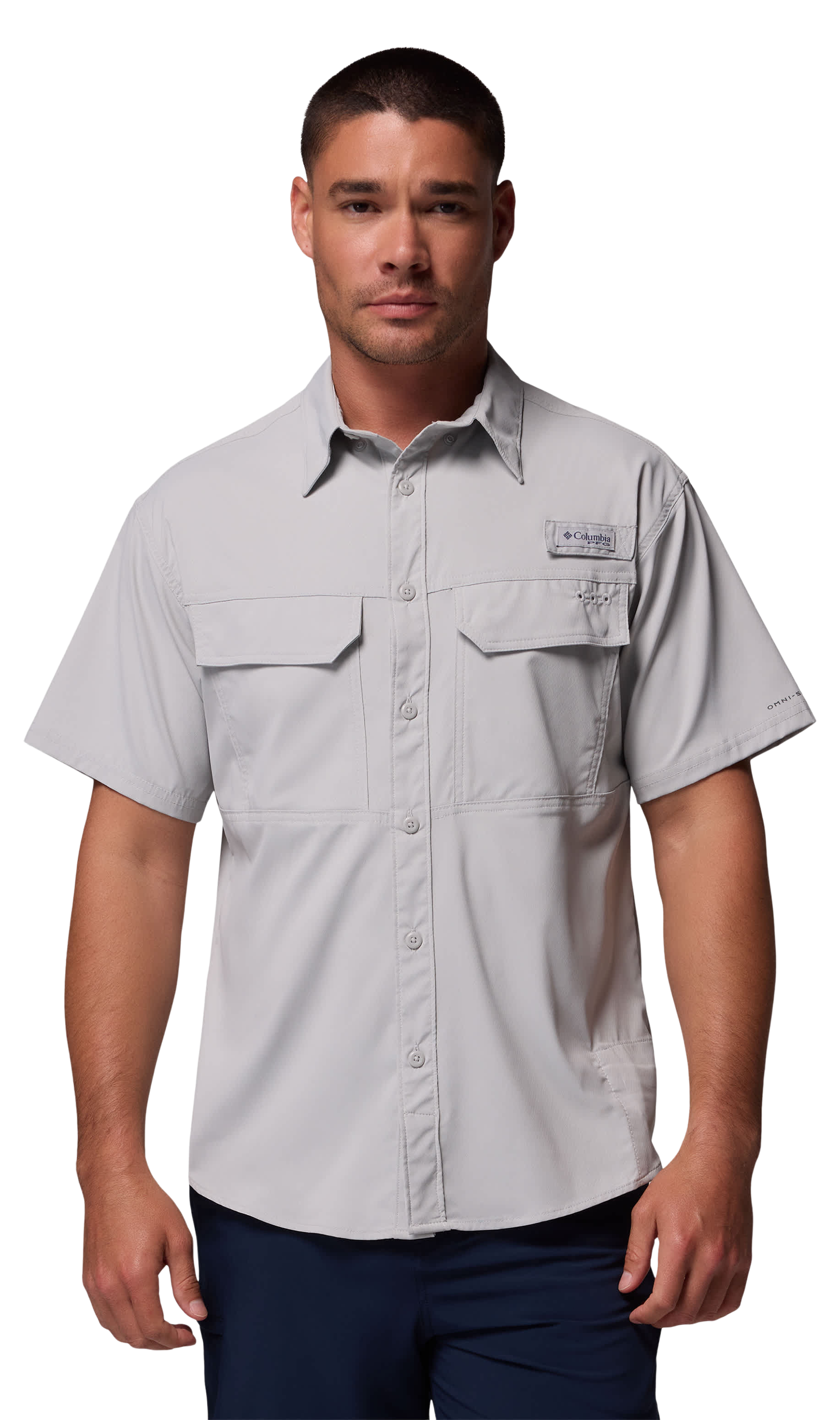 Image of Columbia PFG Skiff Guide II Short-Sleeve Shirt - Cool Grey - L
