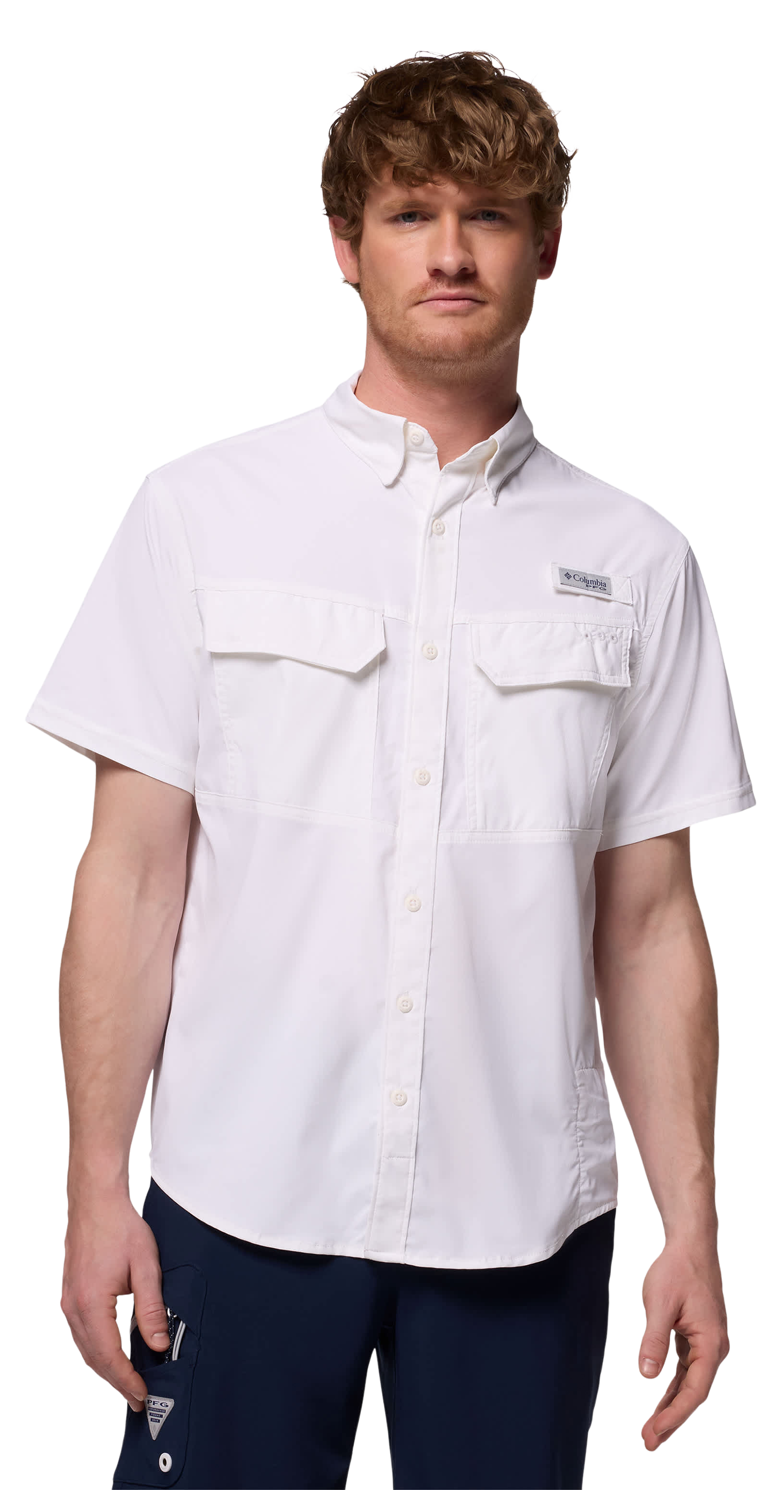 Image of Columbia PFG Skiff Guide II Short-Sleeve Shirt - White - XXL