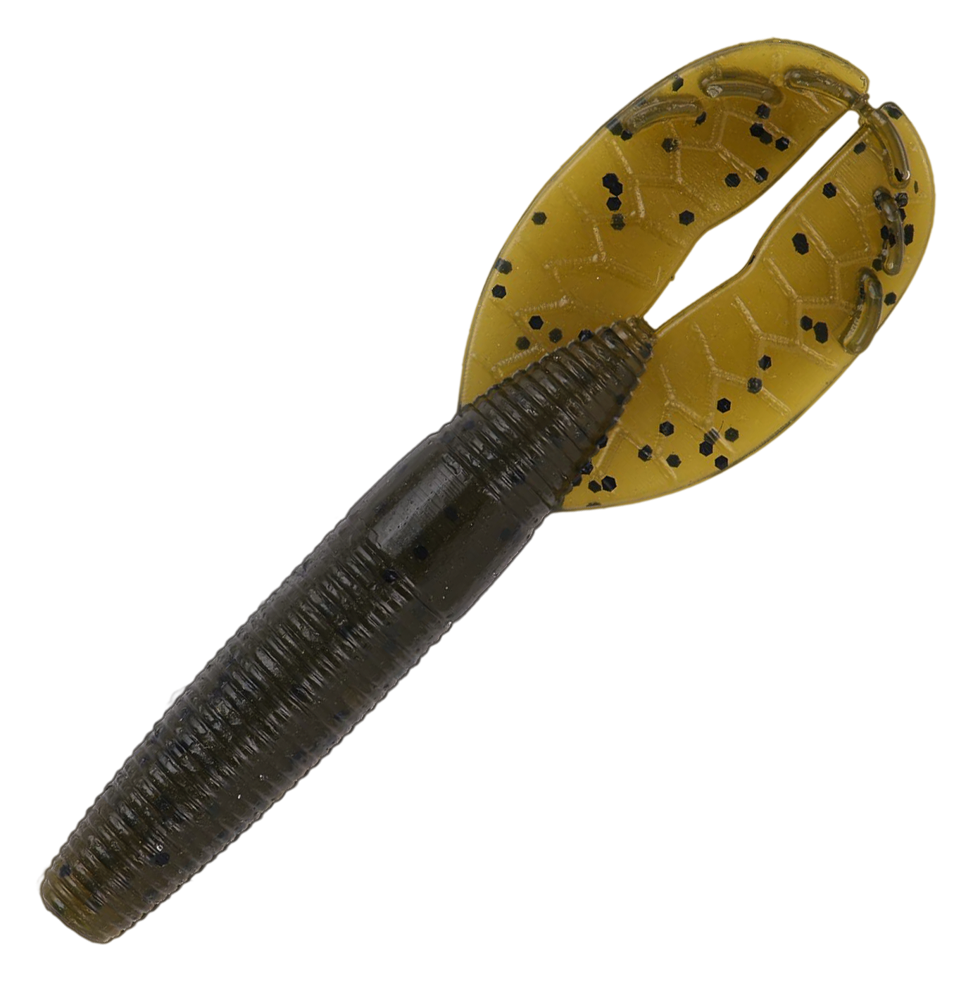 Yamamato Baits Shinobi Grub - Green Pumpkin Black Flake