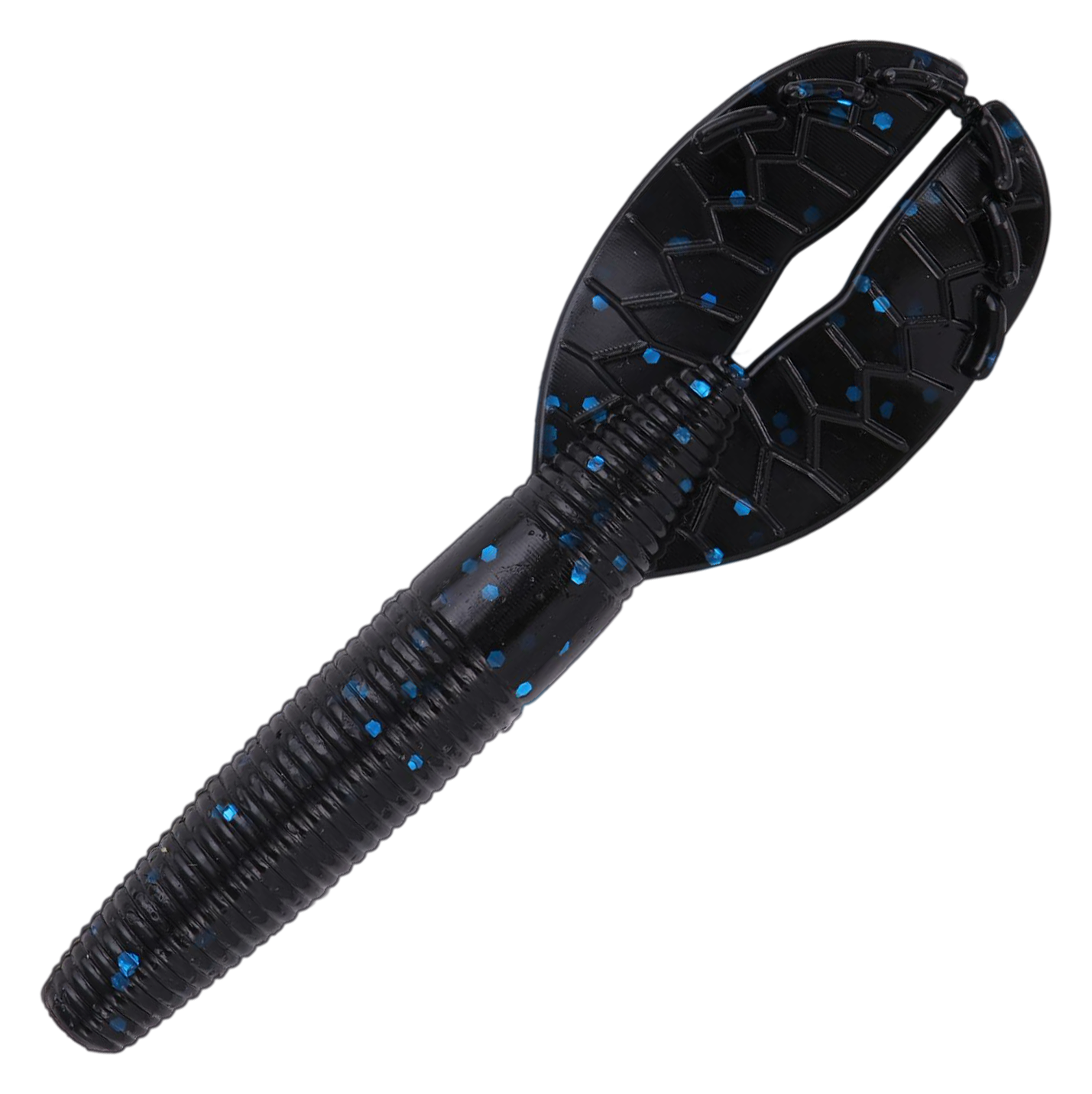 Image of Yamamato Baits Shinobi Grub - Black & Blue Flake