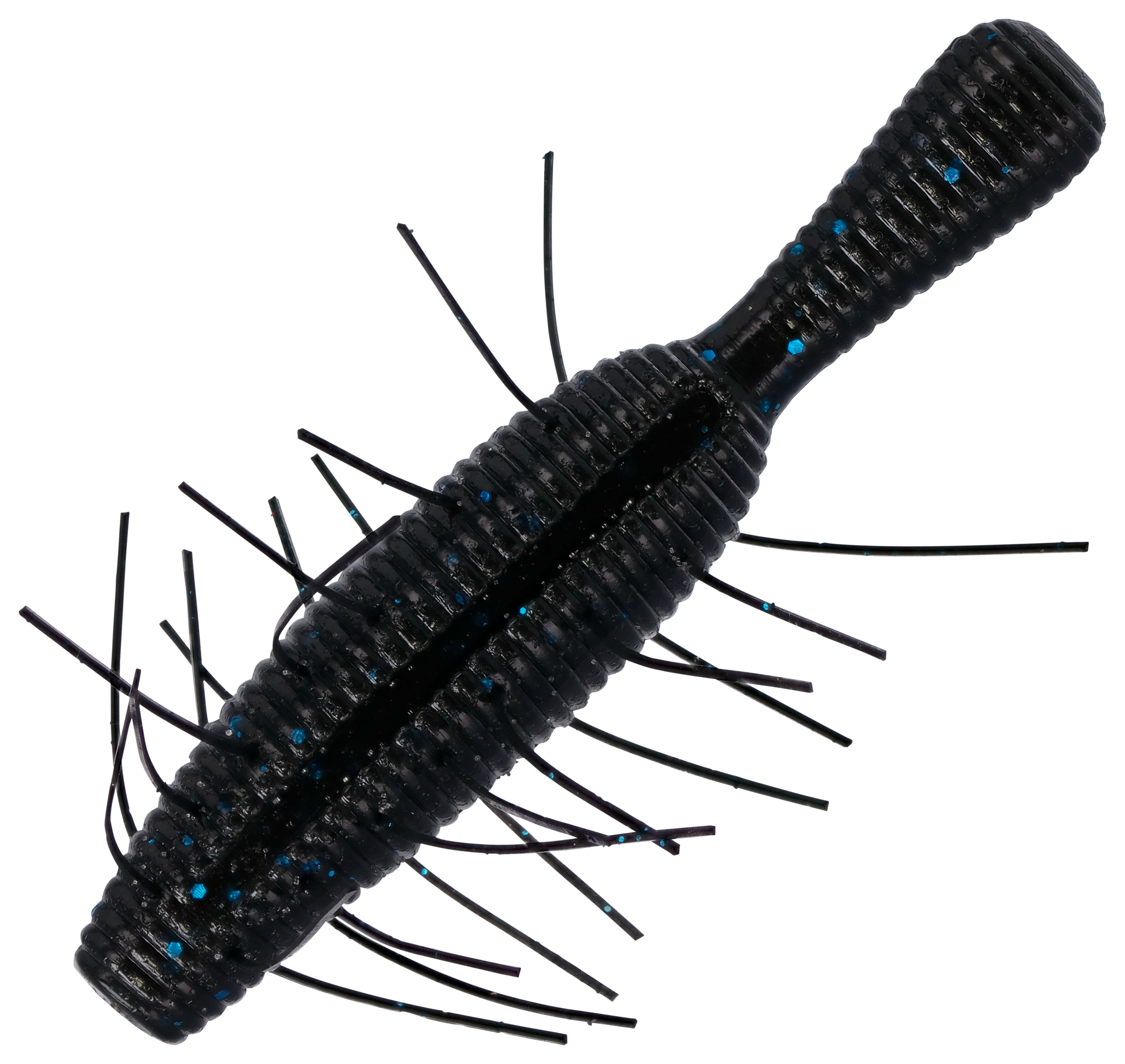 Image of "Yamamoto Baits Fuzzy Nuki - Black & Blue Fluke - 3-1/2"" - 4 pack"