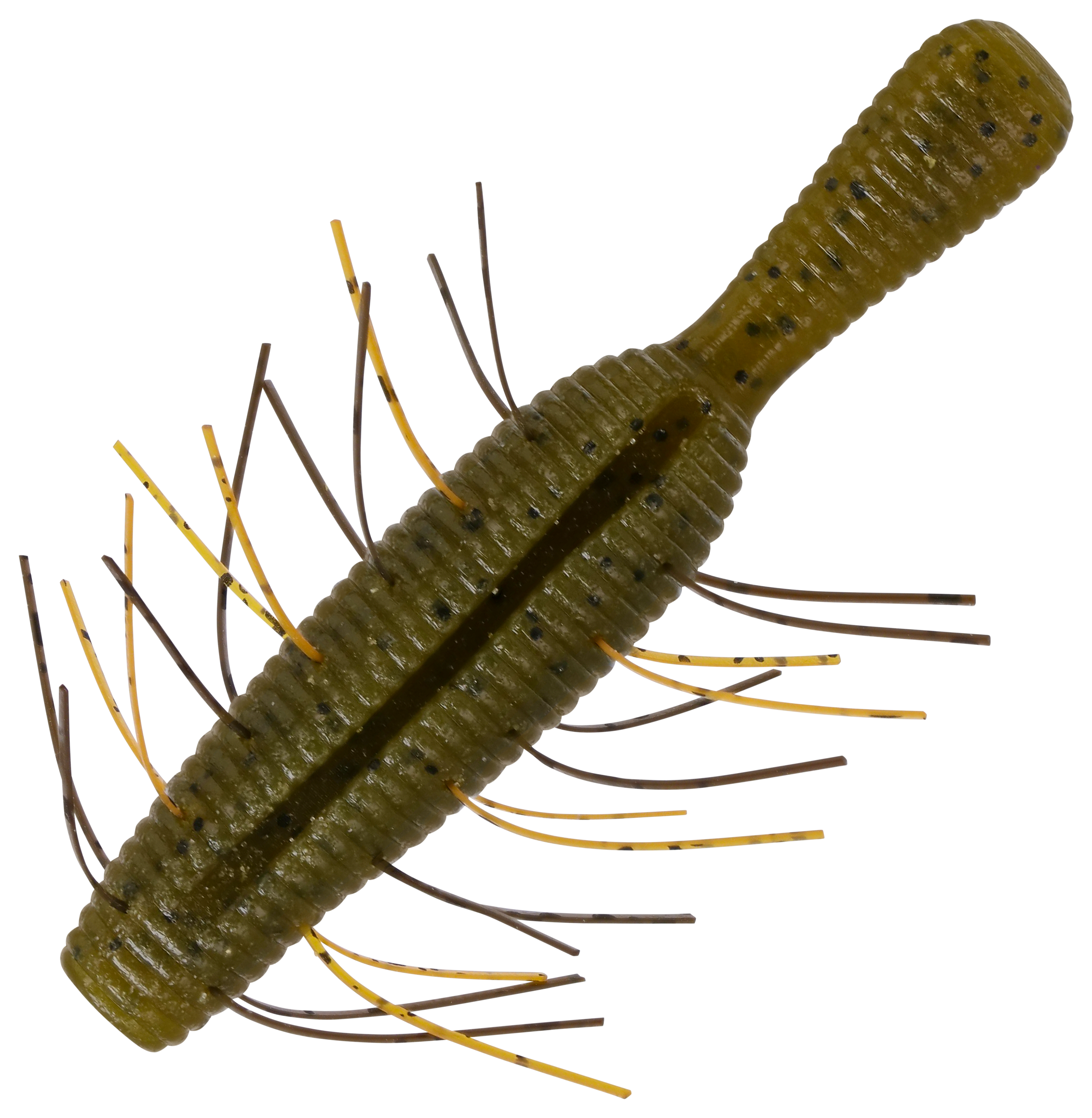 Image of "Yamamoto Baits Fuzzy Nuki - Green Pumpkin Orange - 3-1/2"" - 4 pack"