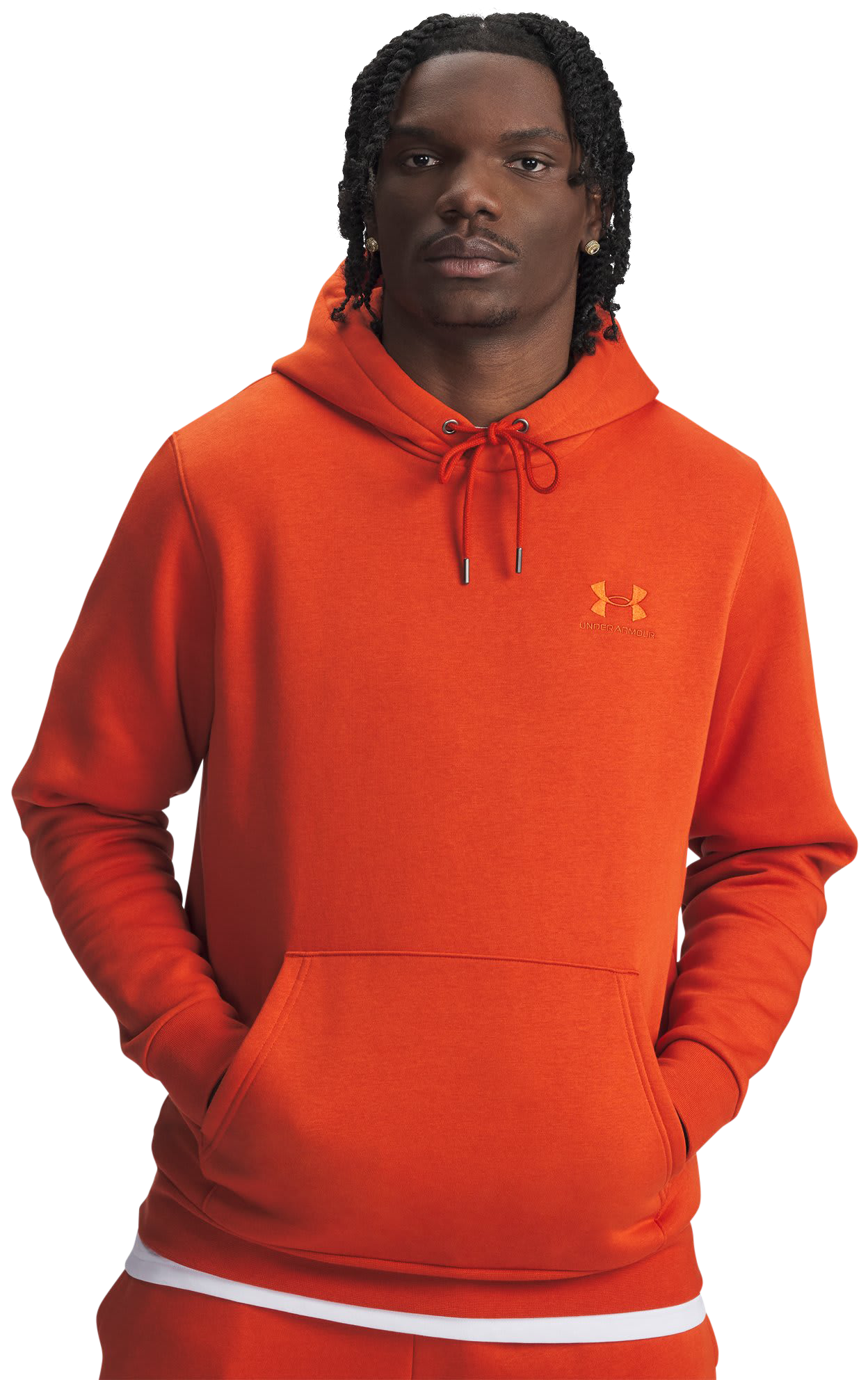 Image of Under Armour Icon Fleece Long-Sleeve Hoodie - Surplus Orange/Surplus Orange - L