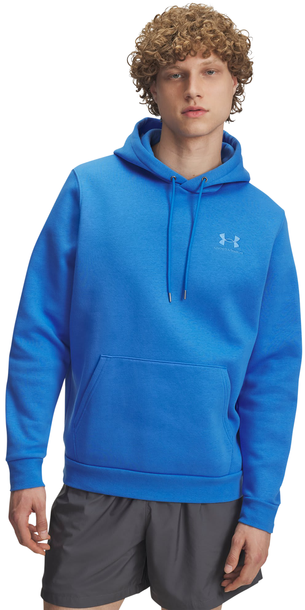 Image of Under Armour Icon Fleece Long-Sleeve Hoodie - Blue Atlantis/Blue Atlantis - 3XL