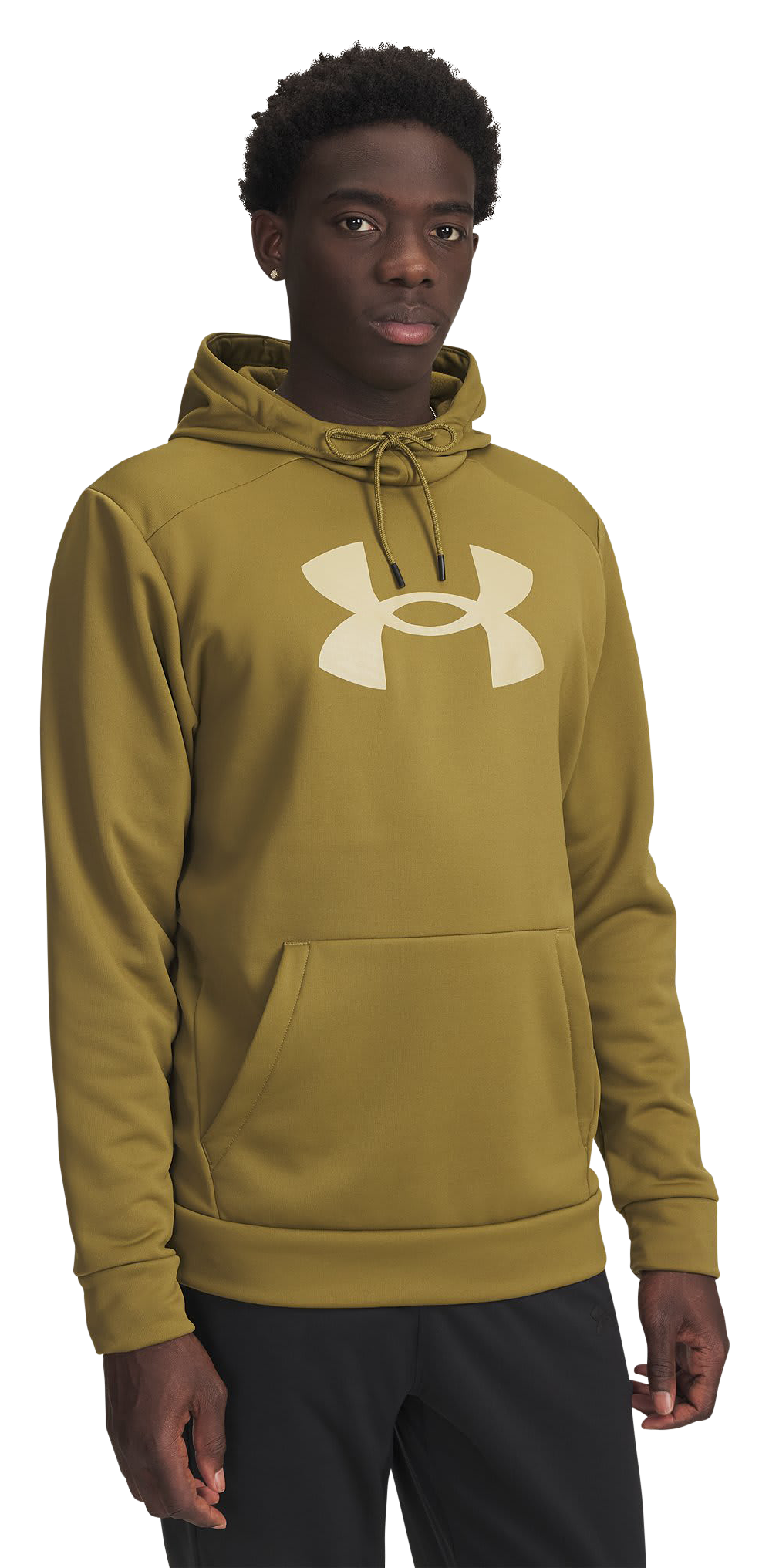 Image of Under Armour Fleece Big Logo HD Hoodie - Canteen Green/Field Khaki - MD