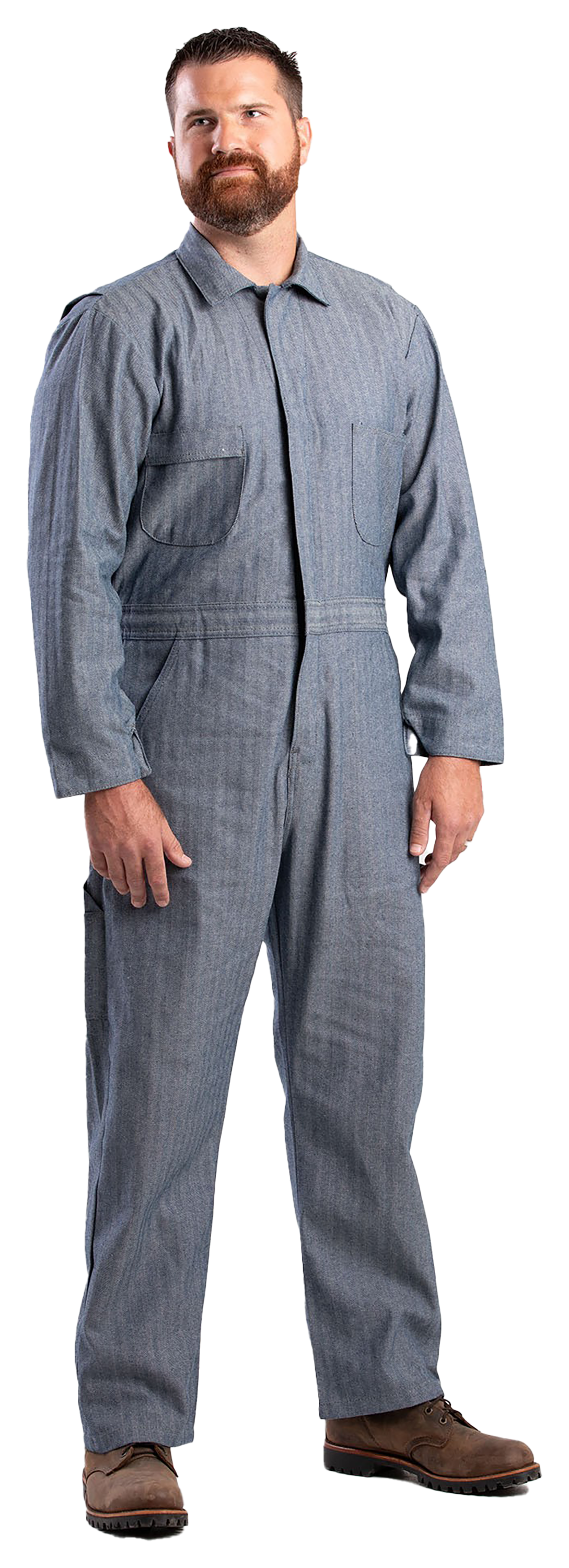 Image of Berne Heritage Fisher Stripe Unlined Coveralls - Fisher Stripe