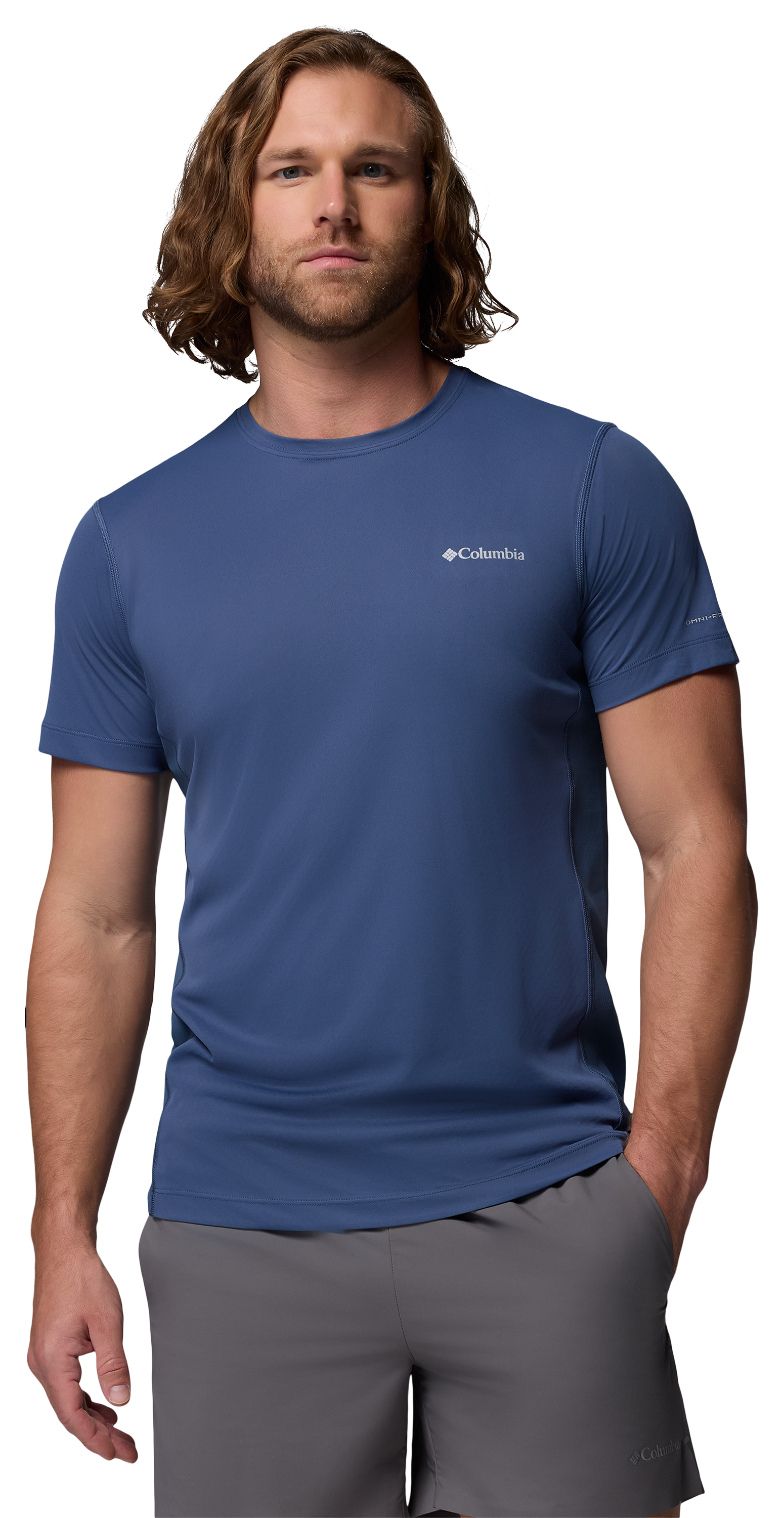 Image of Columbia Zero Rules Light-Weight Crew-Neck Short-Sleeve Shirt - Dark Mountain
