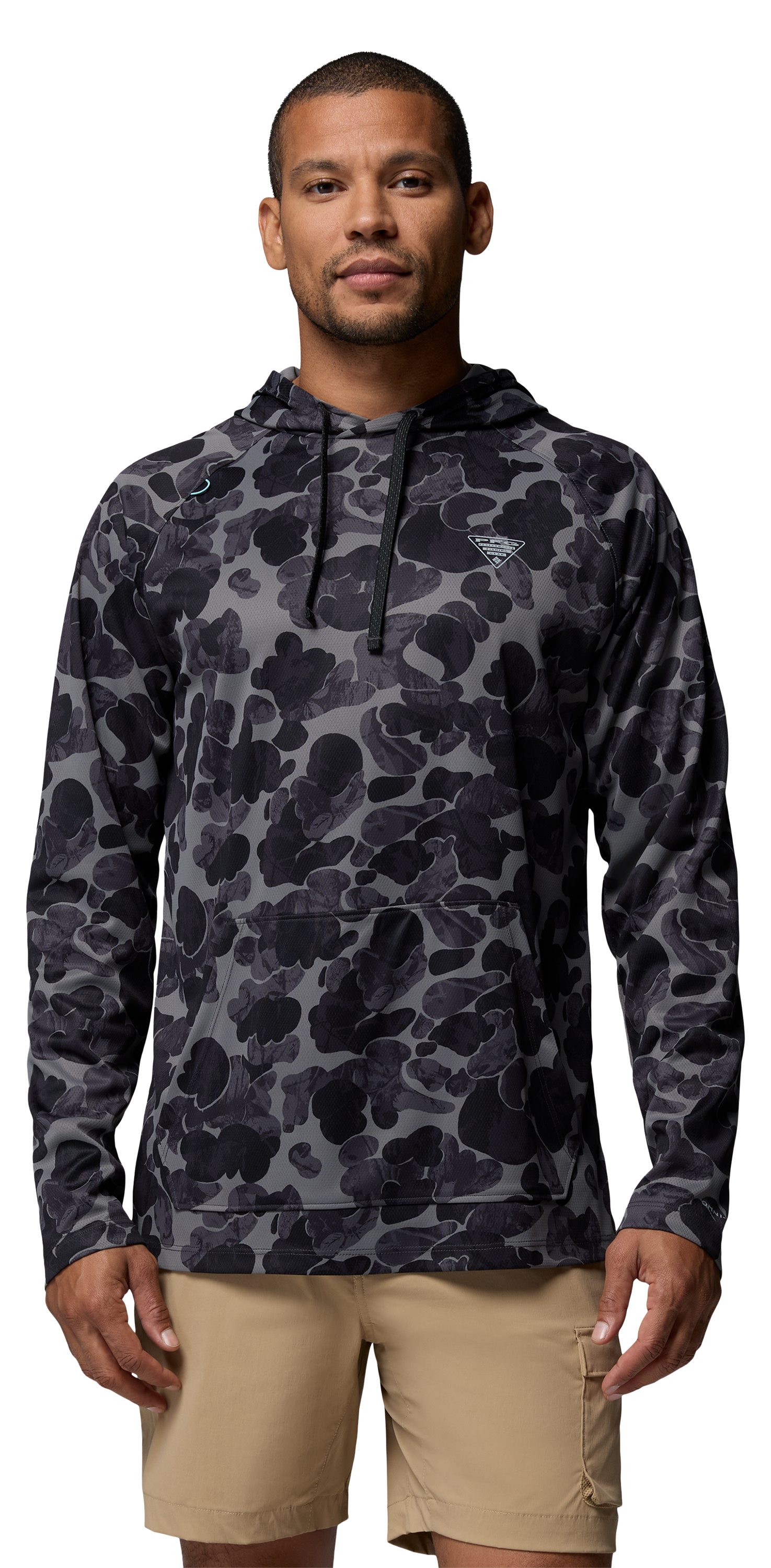Image of Columbia PFG Wild Cast Camp Hoodie - Shark Deltawoods - L