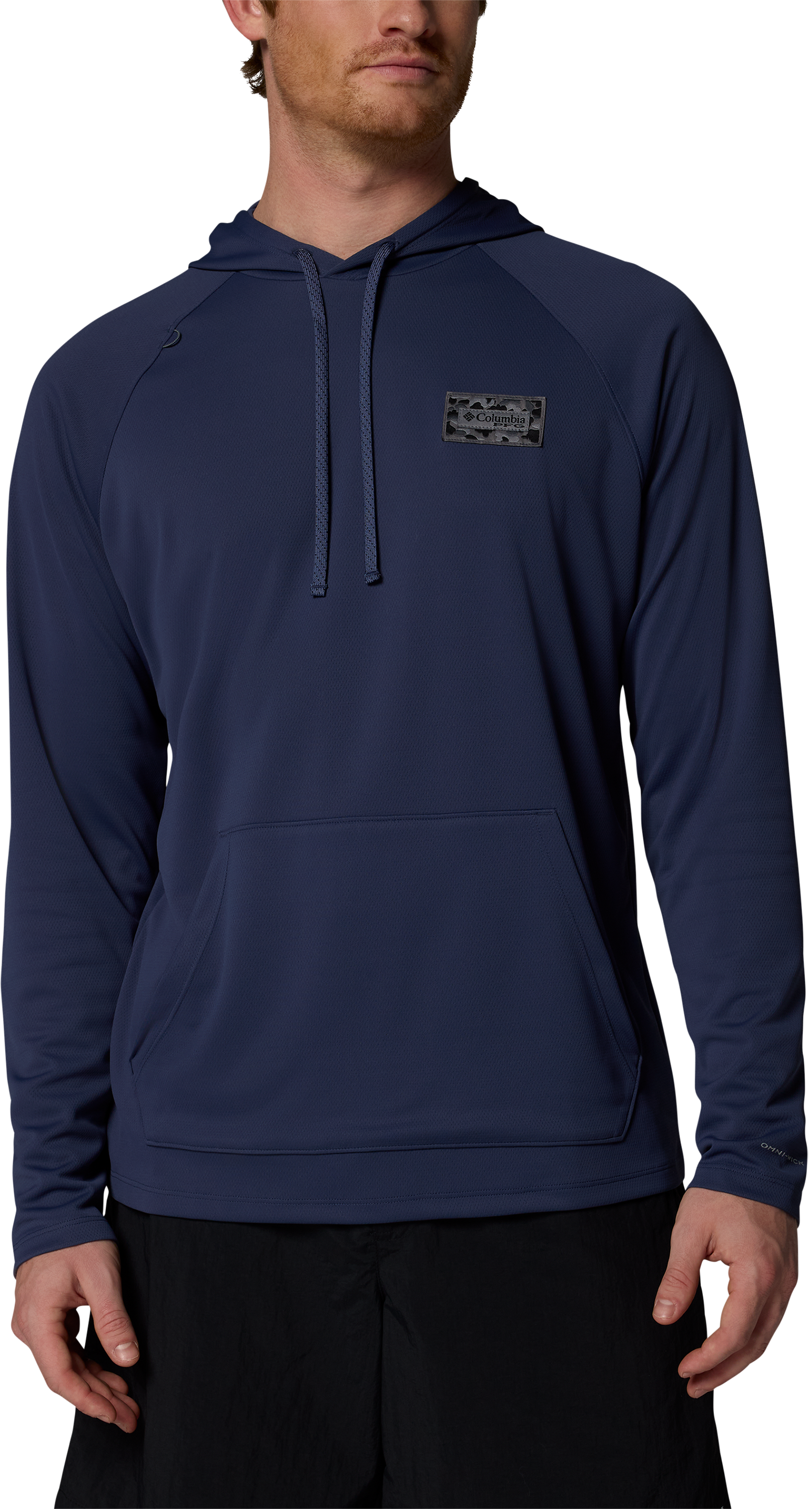 Image of Columbia PFG Wild Cast Camp Camo Patch Hoodie - Nocturnal - S