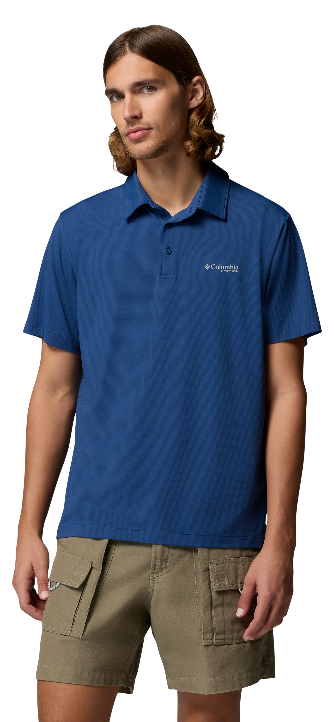 Image of Columbia PFG Solar Stream II Short-Sleeve Polo - Carbon - M