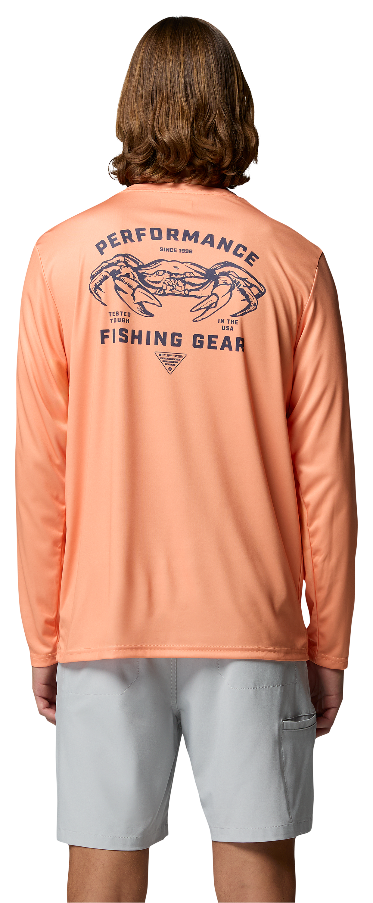 Image of Columbia Terminal Tackle PFG Crabby Sea Creature Long-Sleeve Shirt - Bright Nectar